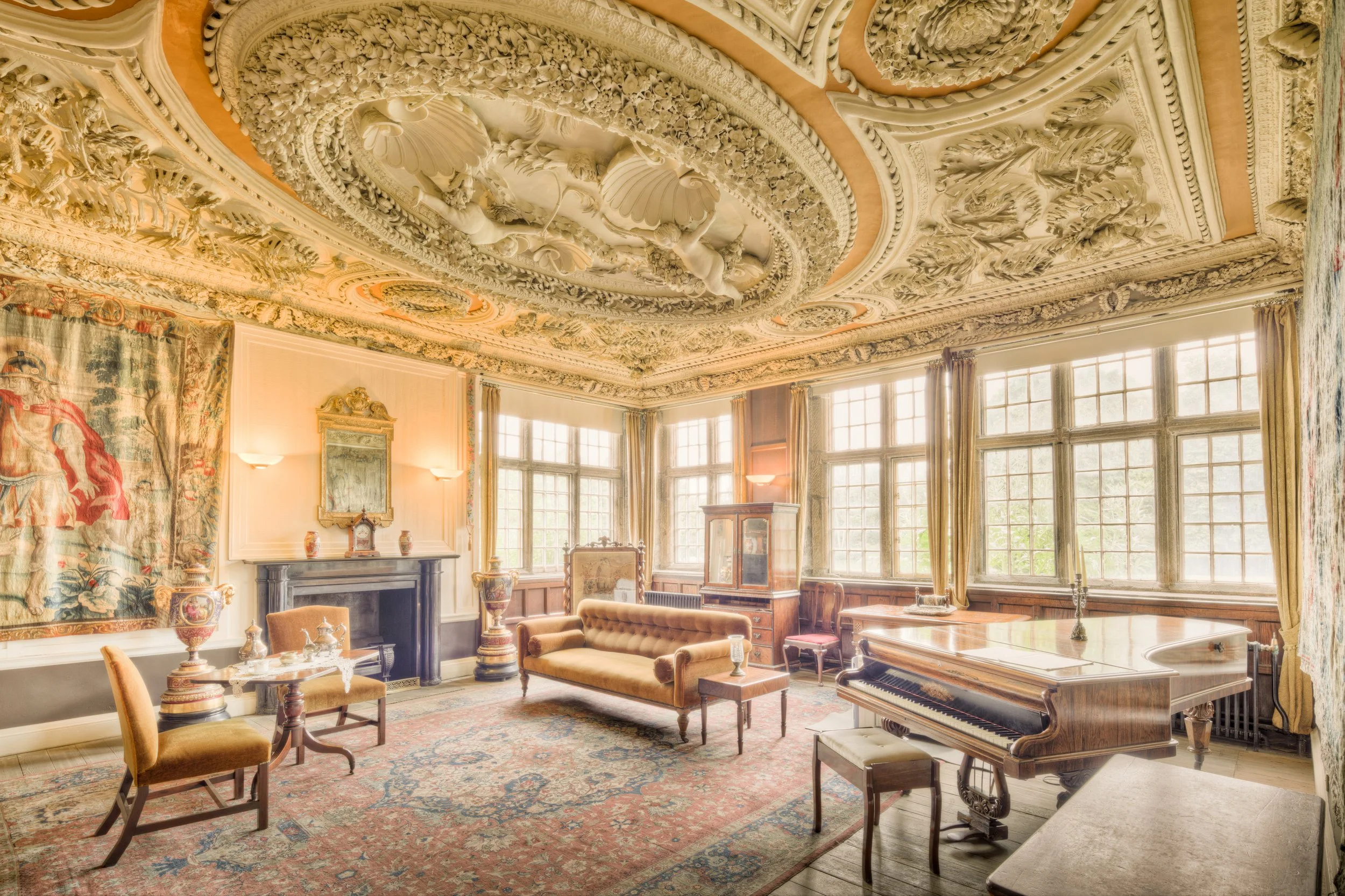 Astley Hall - Drawing Room, Chorley, England, UK.
