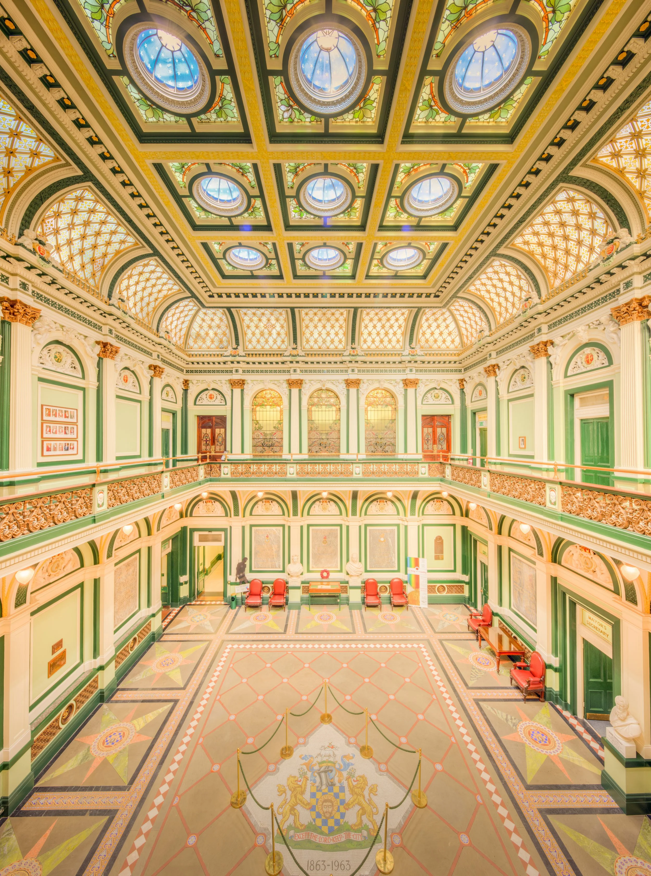 Halifax Town Hall - Victoria Hall, Halifax, England, UK.