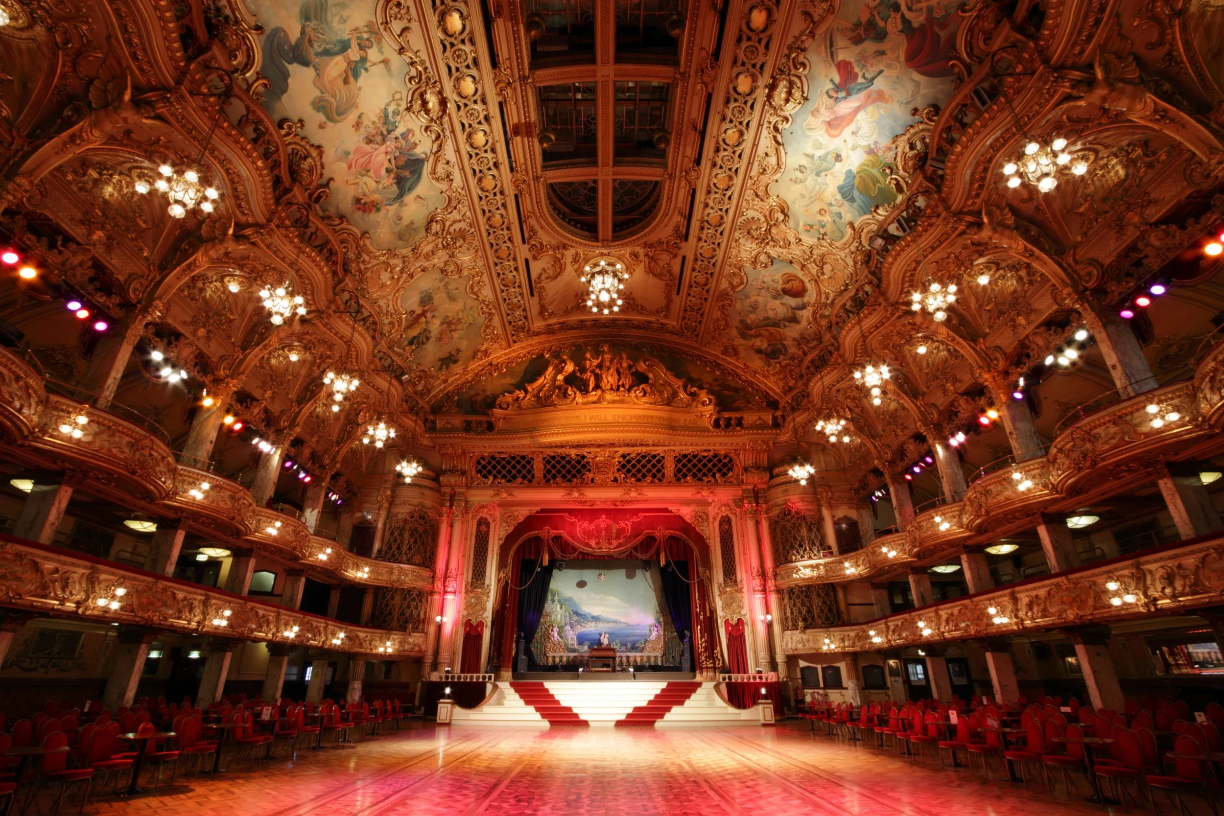 Blackpool Tower - Ballroom, Blackpool, England, UK.