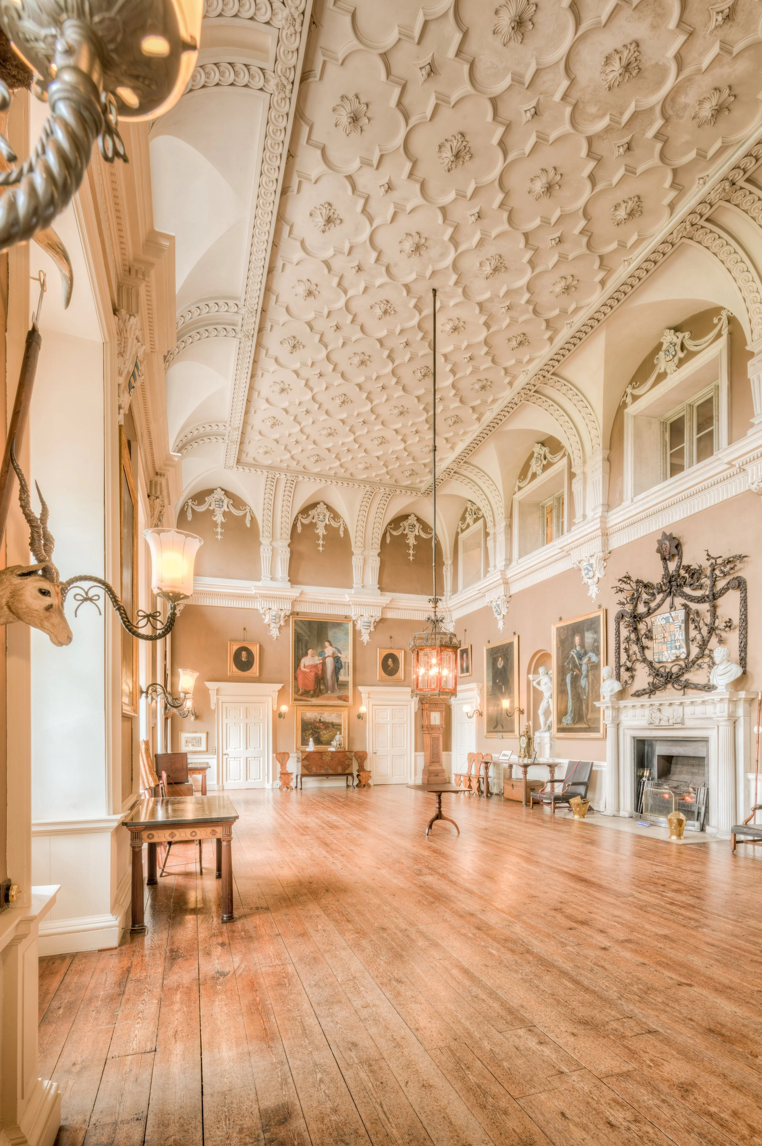 Burton Constable Hall - The Great Hall, Hull, England, UK.