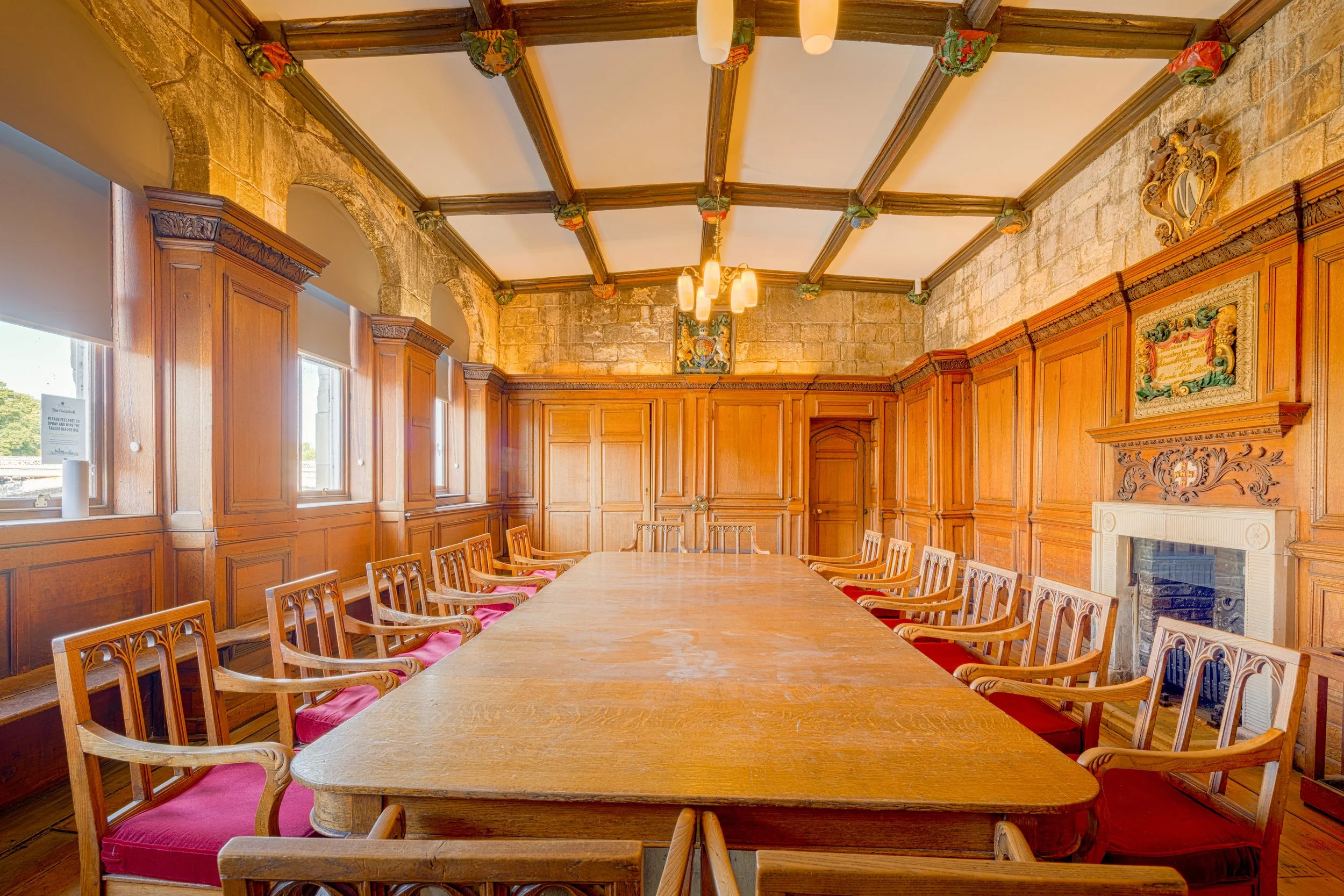 York Guildhall - Committee Room 1, York, England, UK.