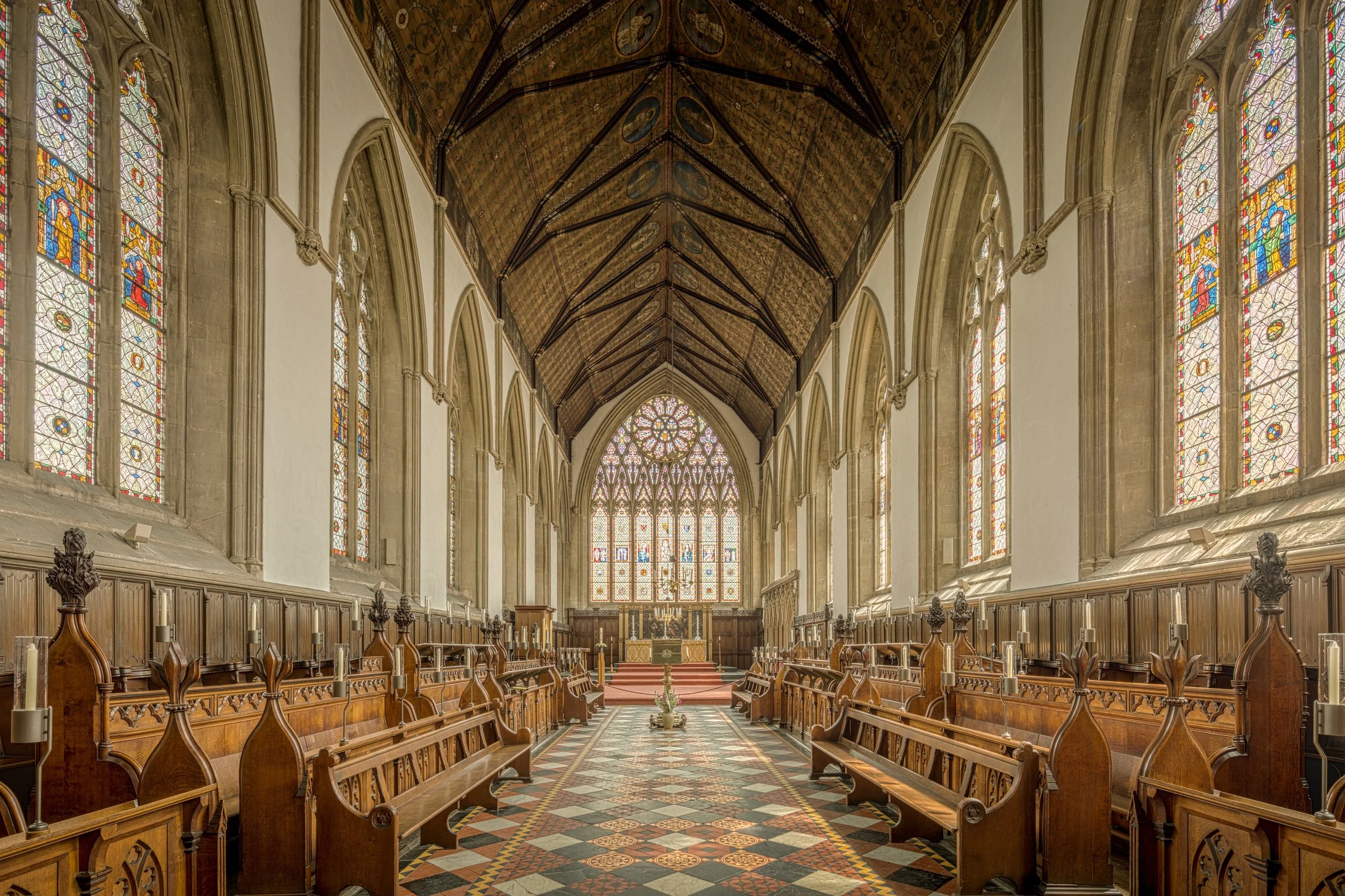 University of Oxford Merton College Chapel, Oxford, England, UK.