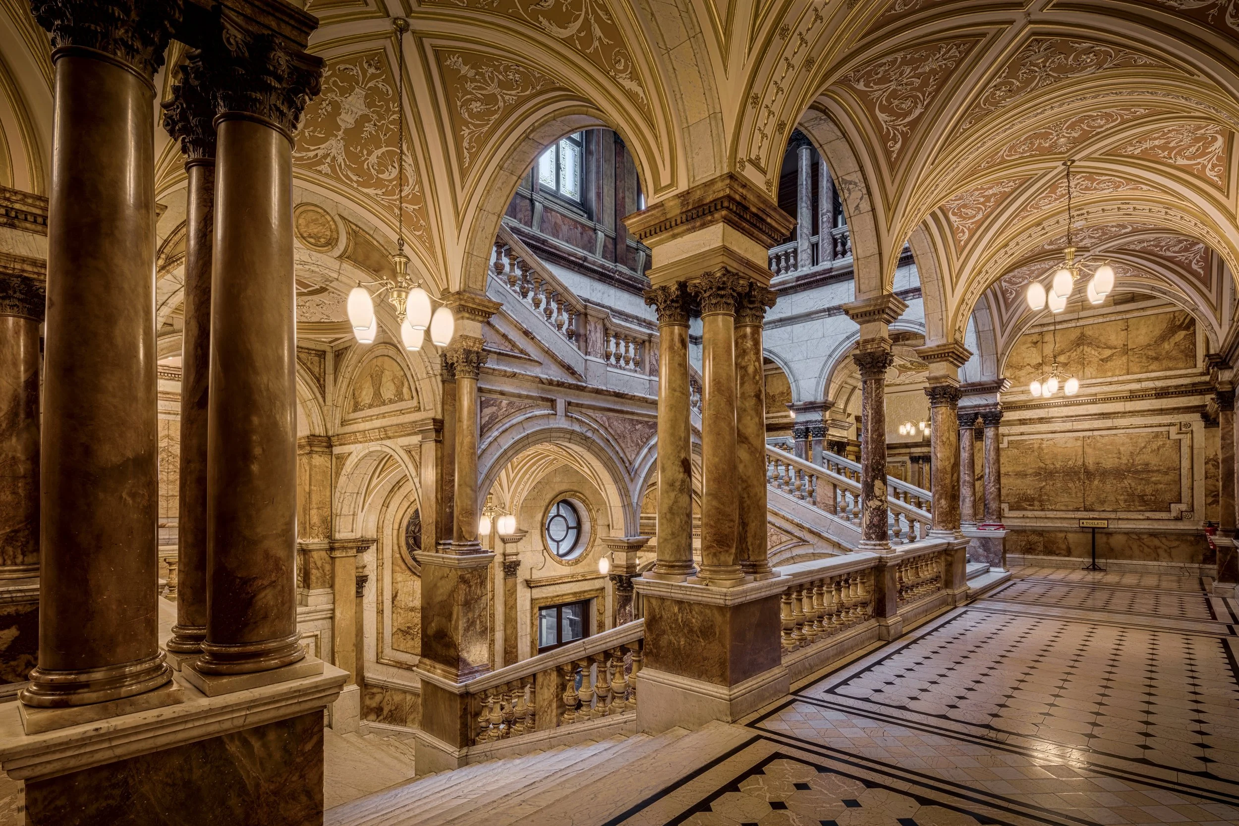 Glasgow City Chambers - Staircase, Glasgow, Scotland, UK.
