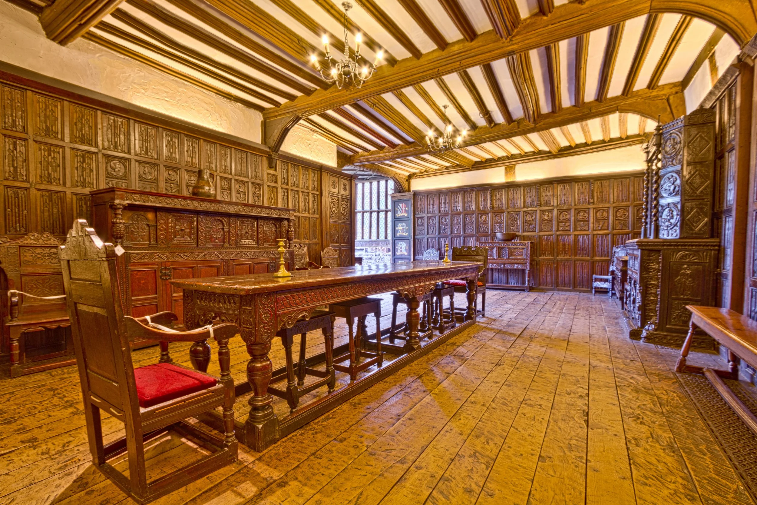 Smithills Hall - Withdrawing Room, Bolton, England, UK.