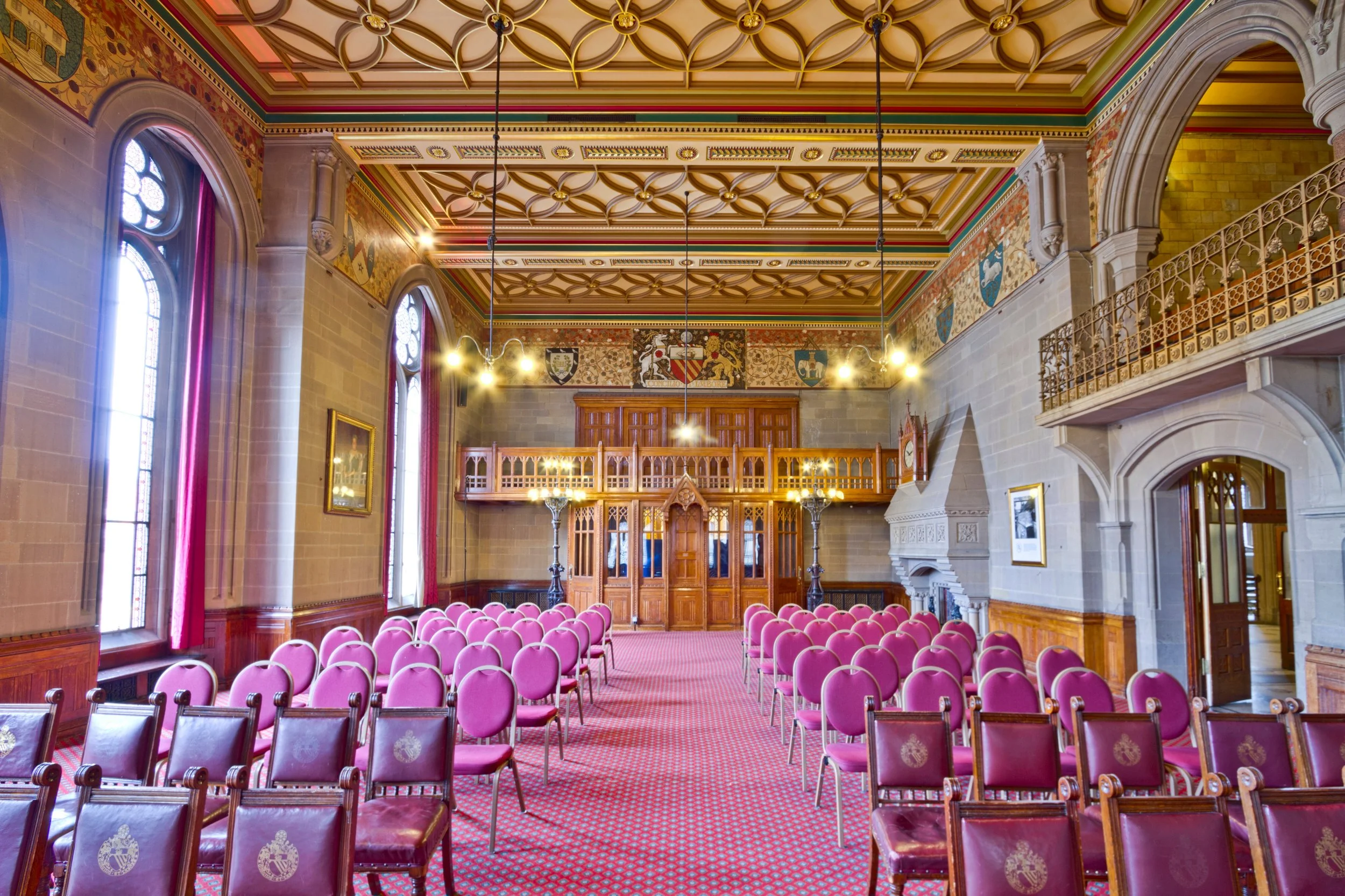 Manchester Town Hall - Conference Hall, Manchester, England, UK.