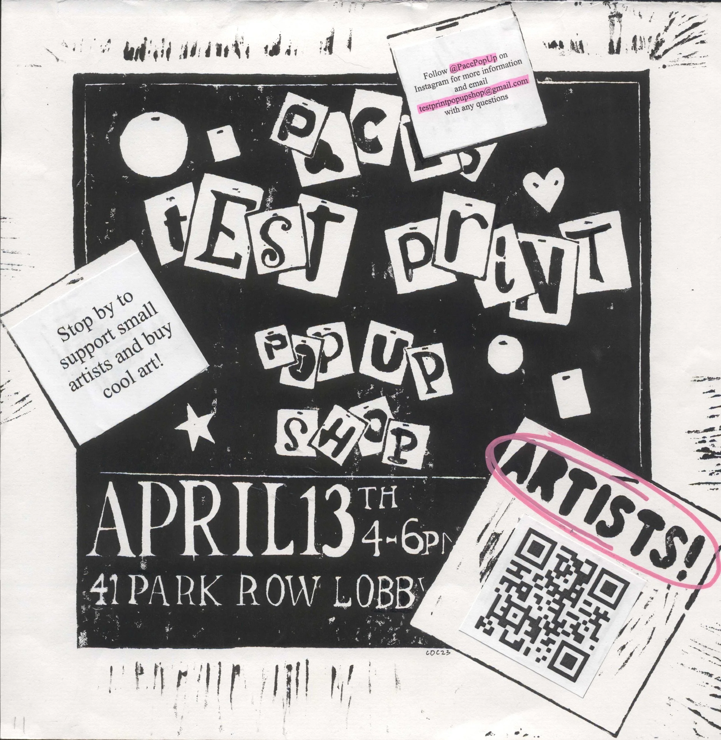Test Print Pop Up Shop Ad, 2023