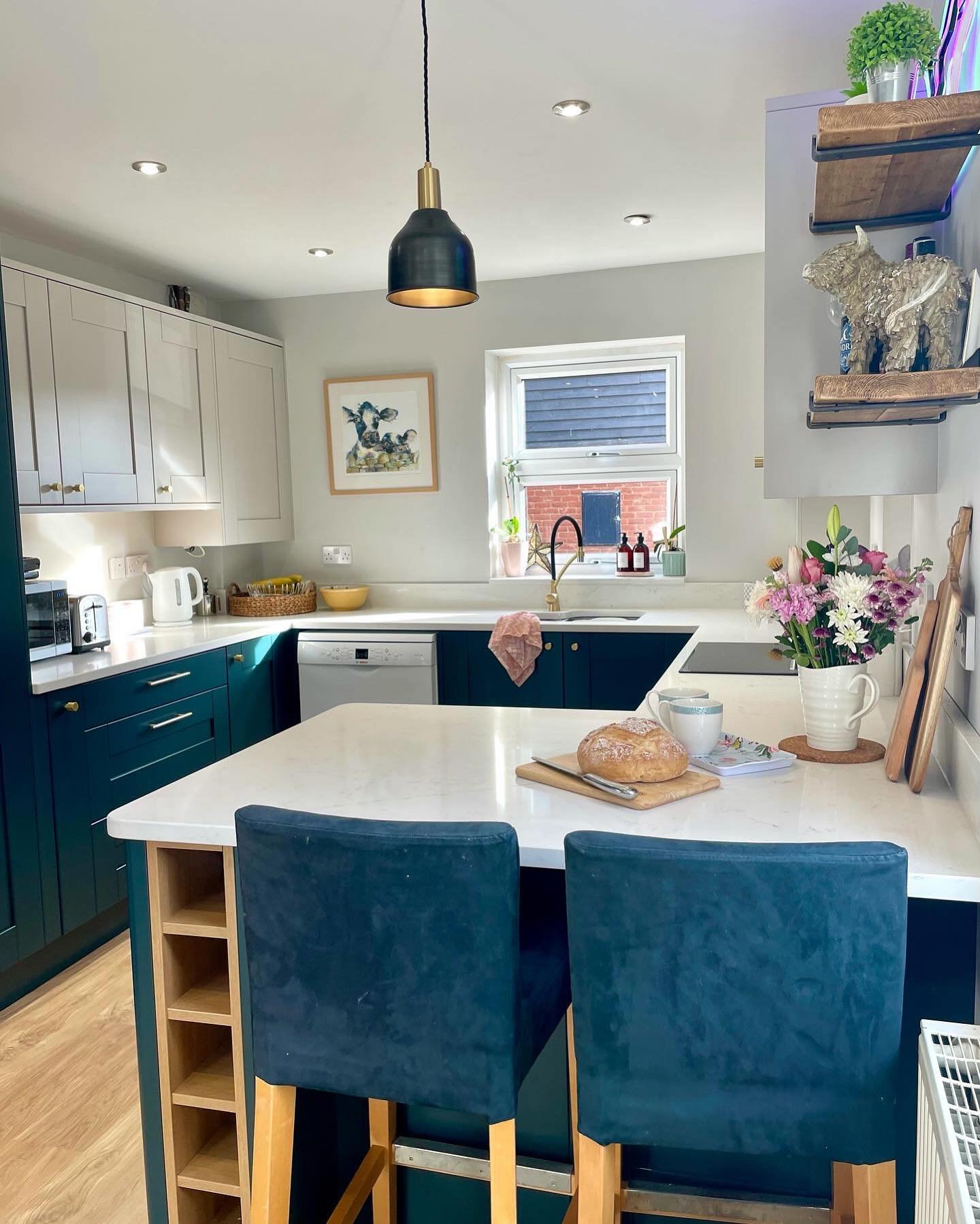 Harness the power of colour for a happier home 💛

For the first few years in our house, I really disliked the kitchen (swipe to see why!). The deep red walls felt heavy, and the mottled brown worktop was impossible to keep clean. I found myself avoi