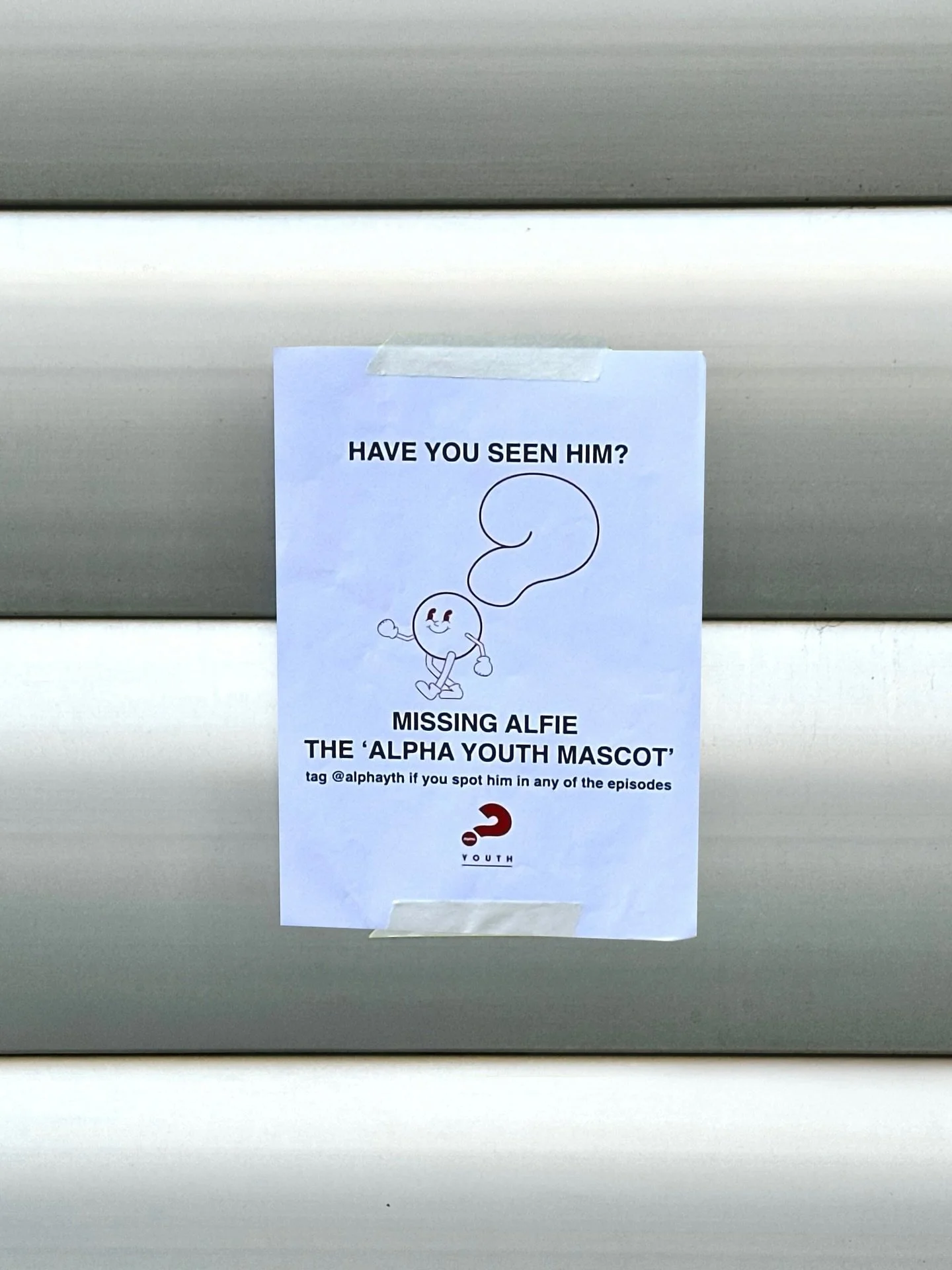 Meet Alfie, the Alpha Youth mascot! 👋

Alfie makes a special appearance in every episode of the Alpha Youth Series. Can you find him in the episodes? Give us a tag if you spot him ❤️&zwj;🔥