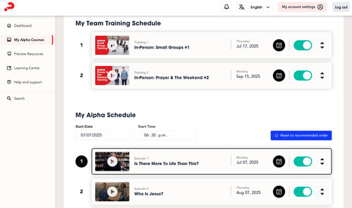 Alpha Course Temperature Check Run Alpha — Alpha