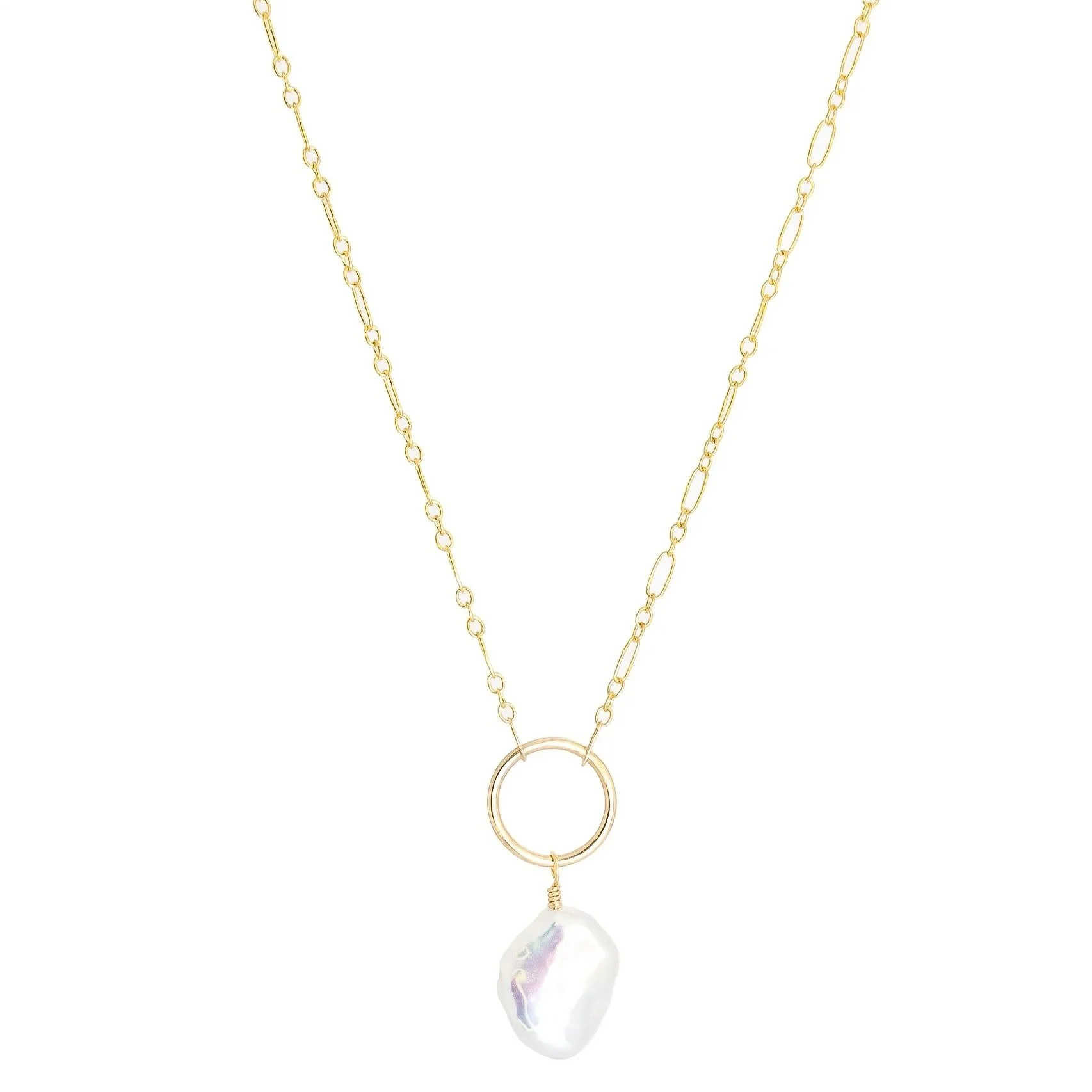 Keshi White Pearl Necklace