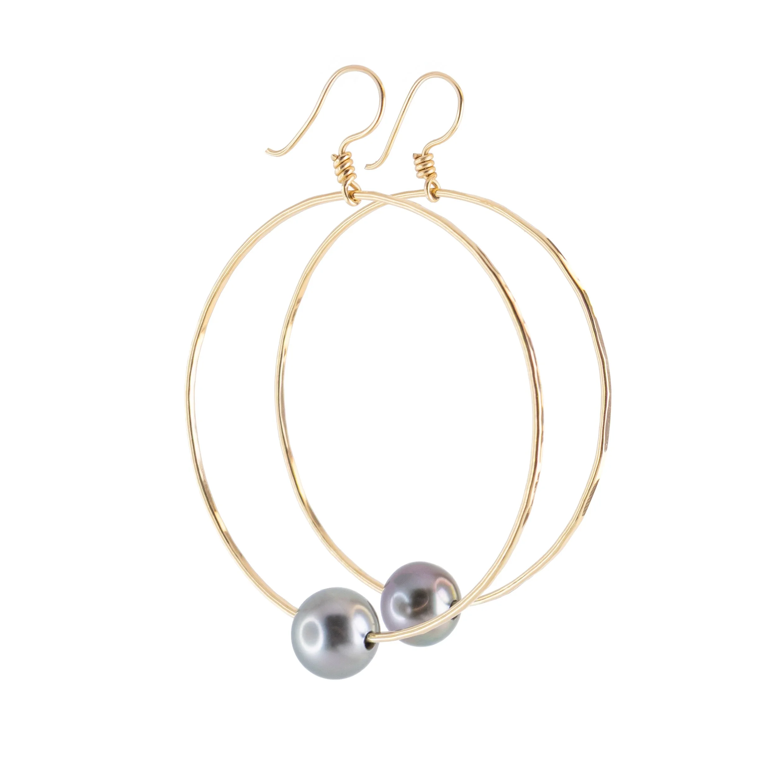 Tahitian Pearl Hoops
