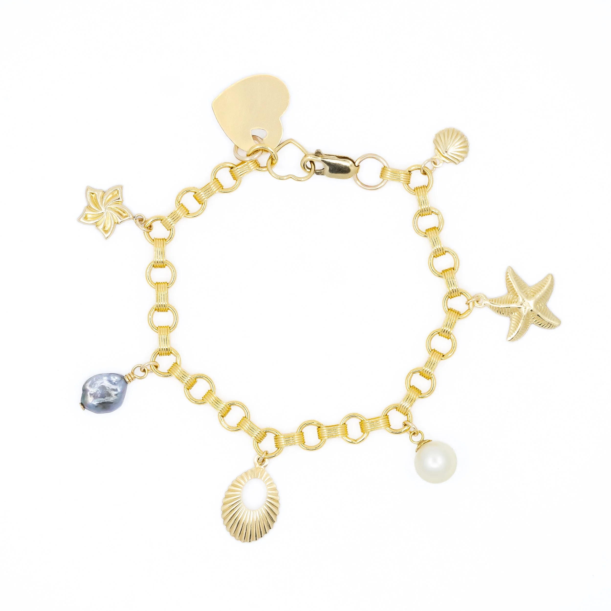 Golden Ocean Charm Bracelet