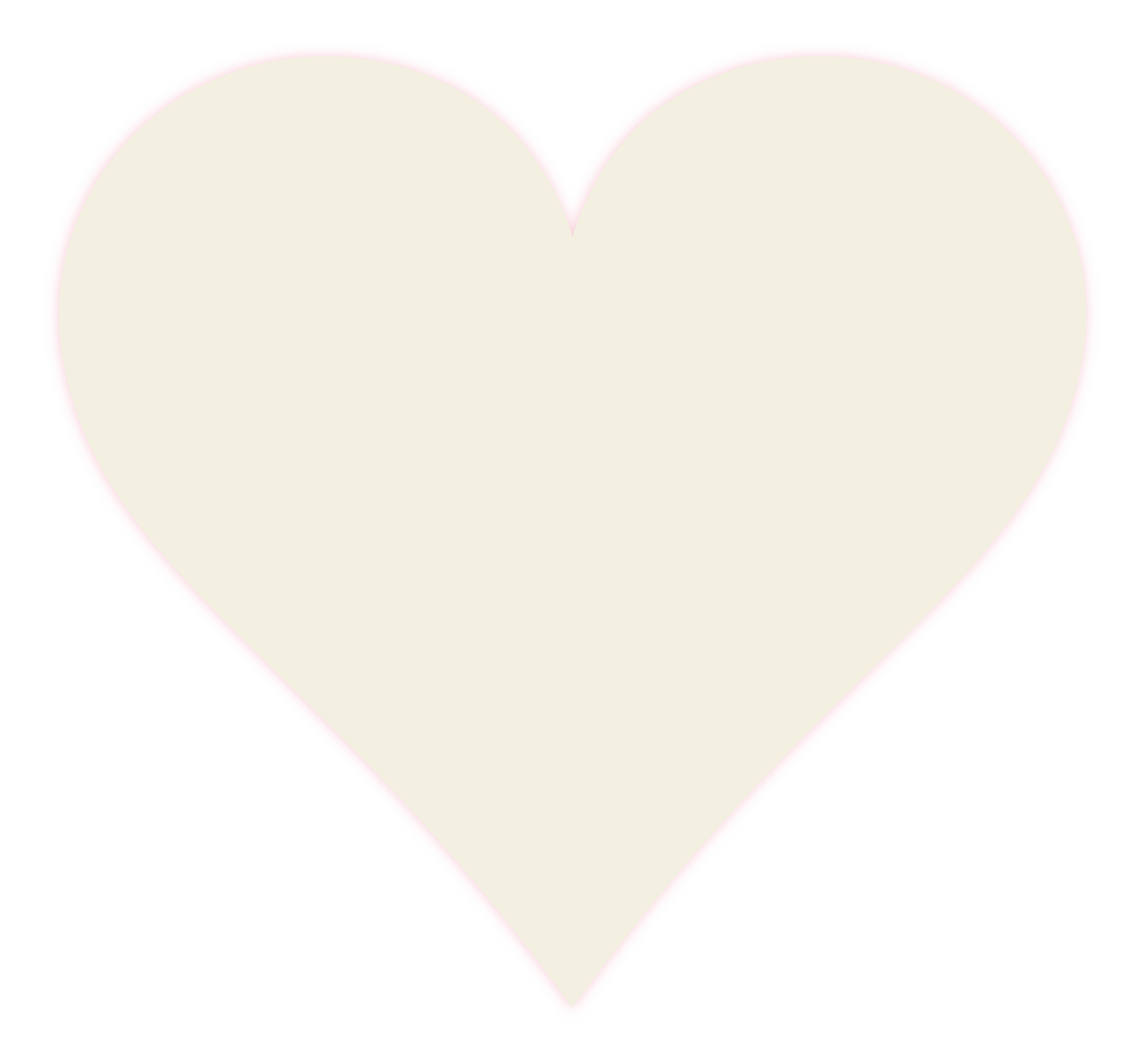 Empty white heart with pink outline on a pink background. Heart shape has a smaller pink heart at the top center.
