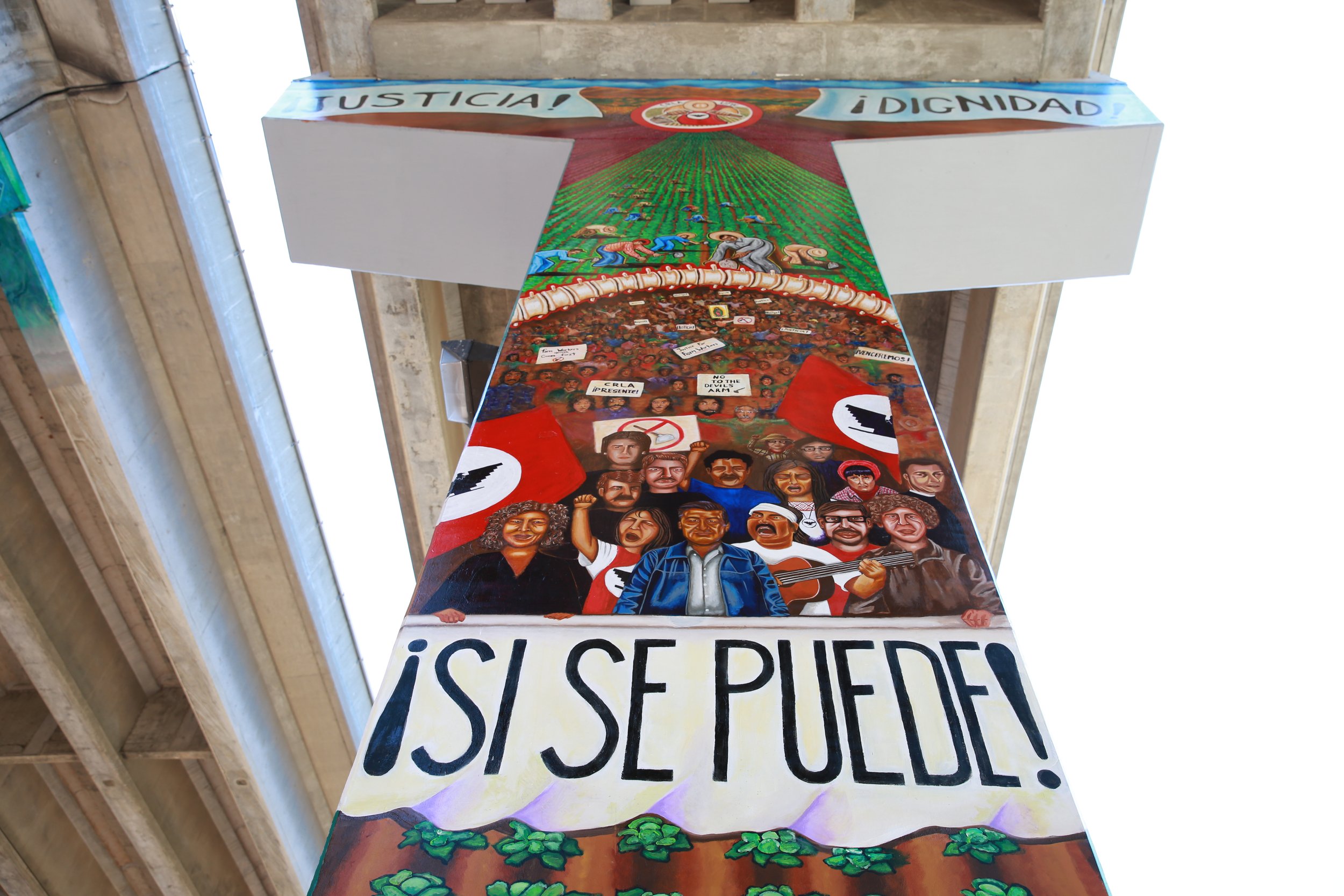 Sí Se Puede mural at Chicano Park in San Diego, symbolizing hope and community activism.