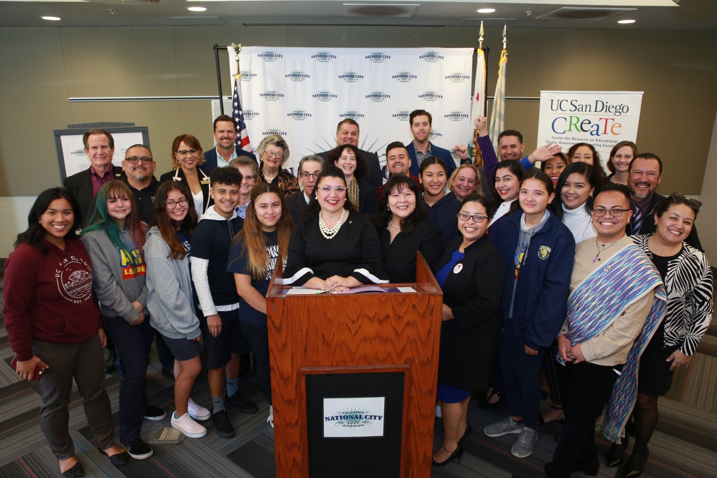 Students participating in the UC San Diego CREATE event, engaging in innovative projects and collaborative activities.
