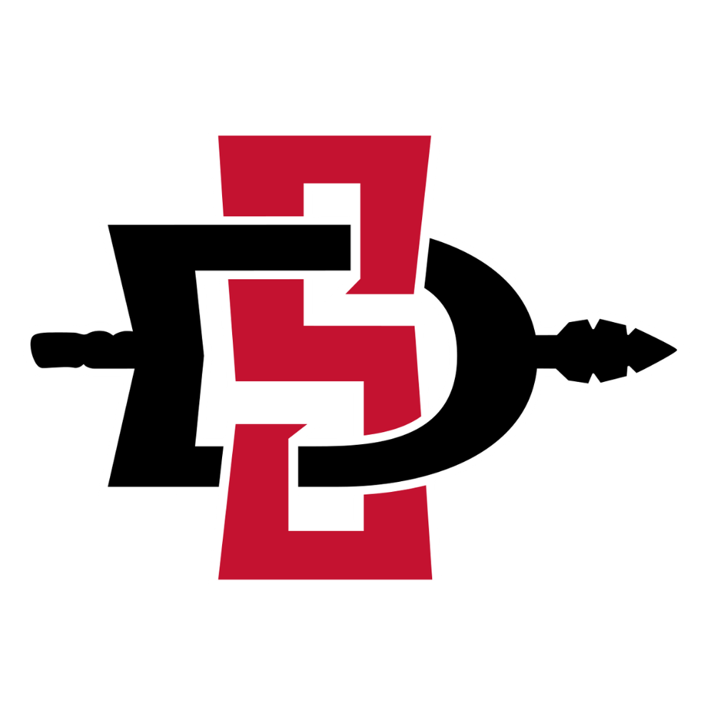 San Diego State University logo, a valued partner organization collaborating with Solorio Film Productions in San Diego.