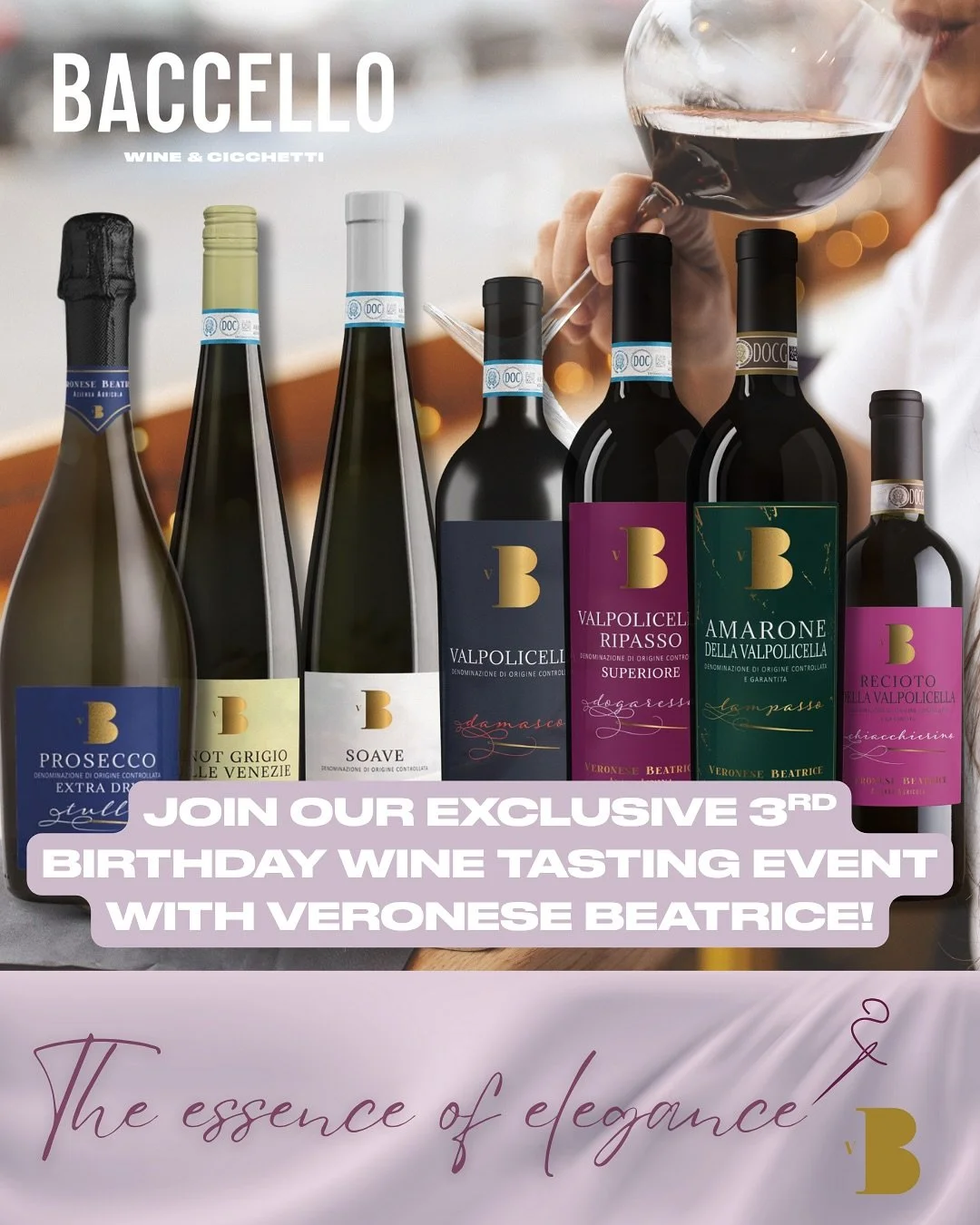 Just a few seats left for our 3rd Birthday Dinner with Veronese Beatrice! 🍷✨

📅 This Saturday 25th October from 7pm
We&rsquo;ve also released a handful of Wine Tasting Only tickets (&pound;25) &mdash; perfect if you just want to sip, swirl, and mee
