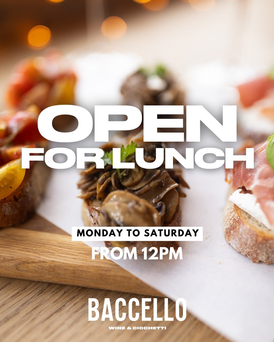 ✨ NEW OPENING HOURS ✨
Starting next Monday (8th December) we&rsquo;re open for lunch every day Monday&ndash;Saturday! 🍝🍷

⏰ From next week:
&bull; Mondays: 12pm&ndash;5pm
&bull; Tuesday&ndash;Saturday: 12pm&ndash;late
&hellip;and yes &mdash; when w