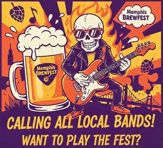 🎸 CALLING ALL LOCAL BANDS! 🍻
Do you want to take the stage at the next Memphis Brewfest at Shelby Farms Park? We are looking for the best local talent to provide the soundtrack for a day of craft beer, wrestling, food, and fun!
Whether you play roc