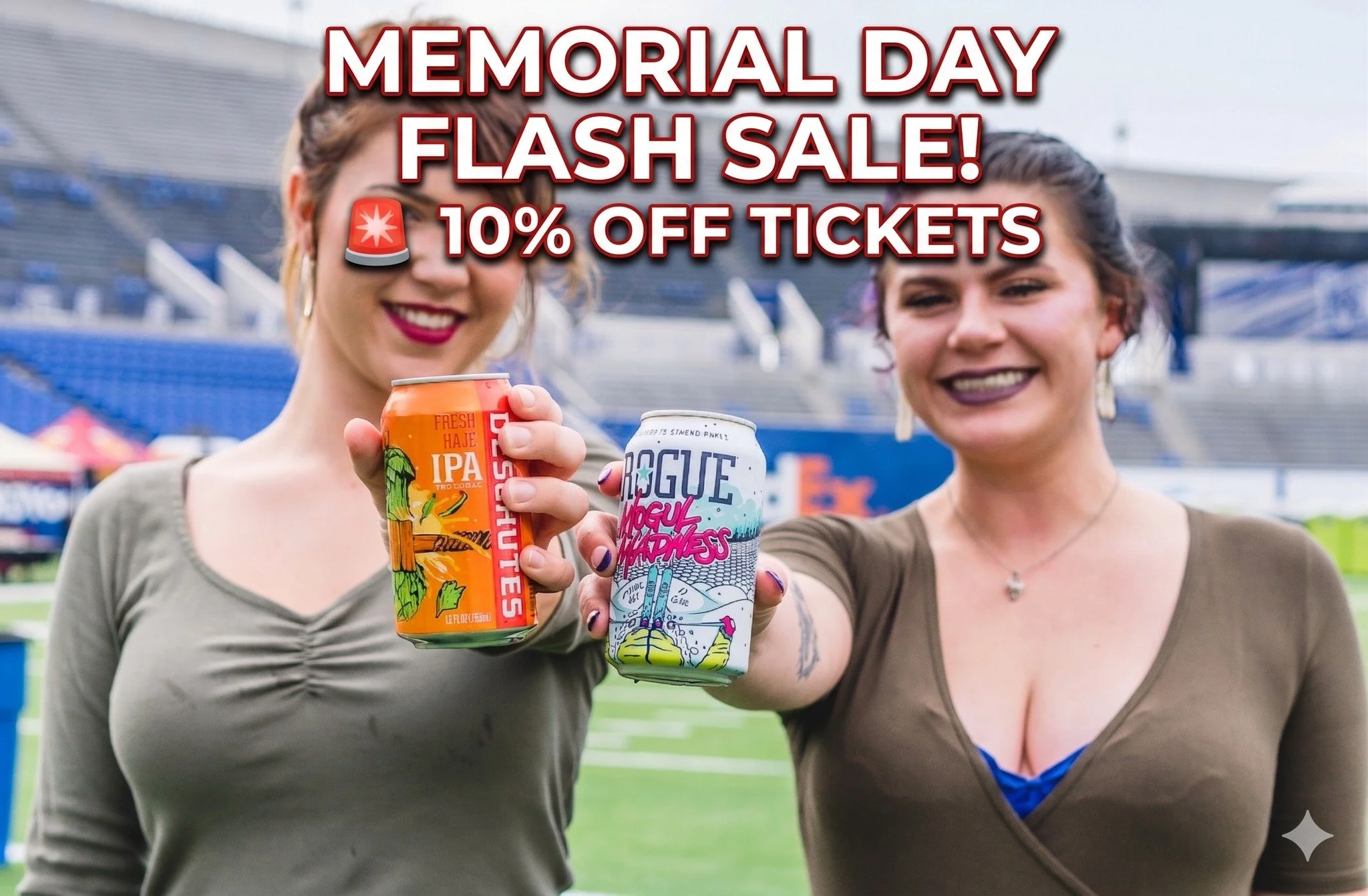 TODAY ONLY, we are running a 24-hour Flash Sale! Take 10% OFF your Memphis Brewfest tickets (both VIP and General Admission)! 🍻

🎟️ Use promo code: MEMORIALDAY at checkout.

Snag your tickets now and get ready for the ultimate summer party on June 