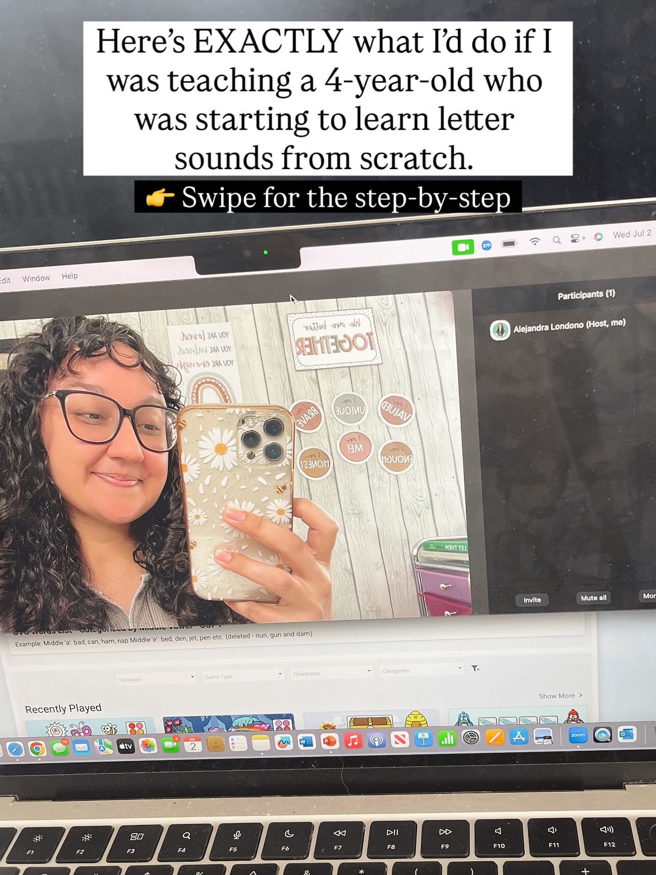 Here’s exactly how I’d start 👇🏼
From the first four sounds to simple word blending.
👉 Swipe through for easy, simple ideas you can try with your kiddo!
💛 Want extra support?
👉🏼 Comment FREE LESSON and I’ll send you my pho
