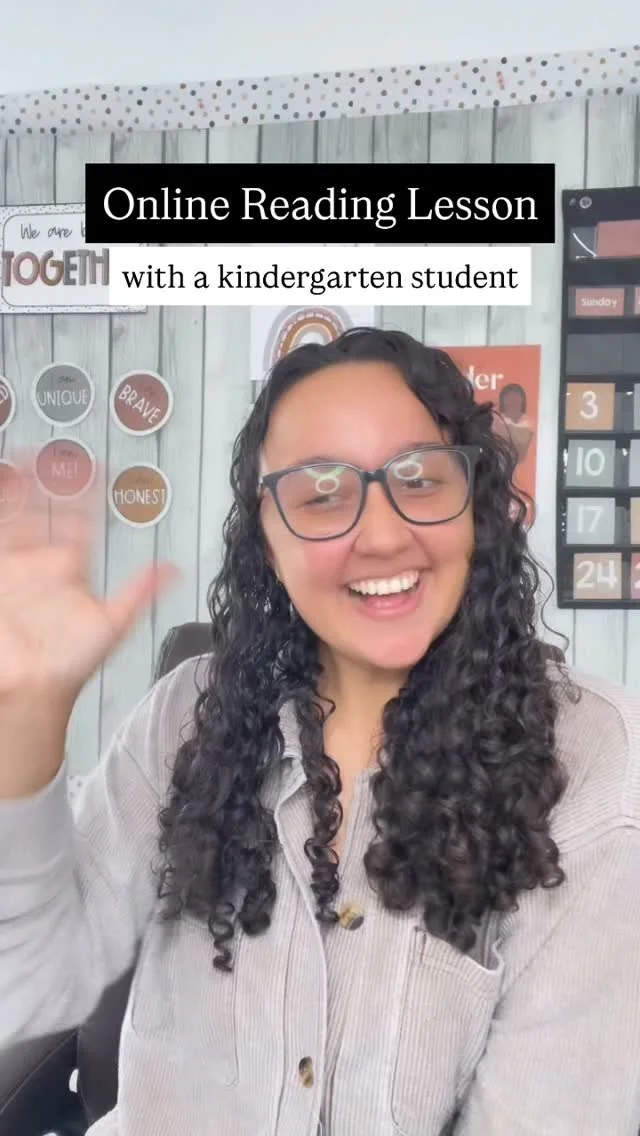 Here’s a little behind-the-scenes look at a lesson with one of our amazing students! 💛 She’s starting kindergarten this school year, and over the past few months, we’ve helped her MASTER her letters and sounds and learn to BLEND&md
