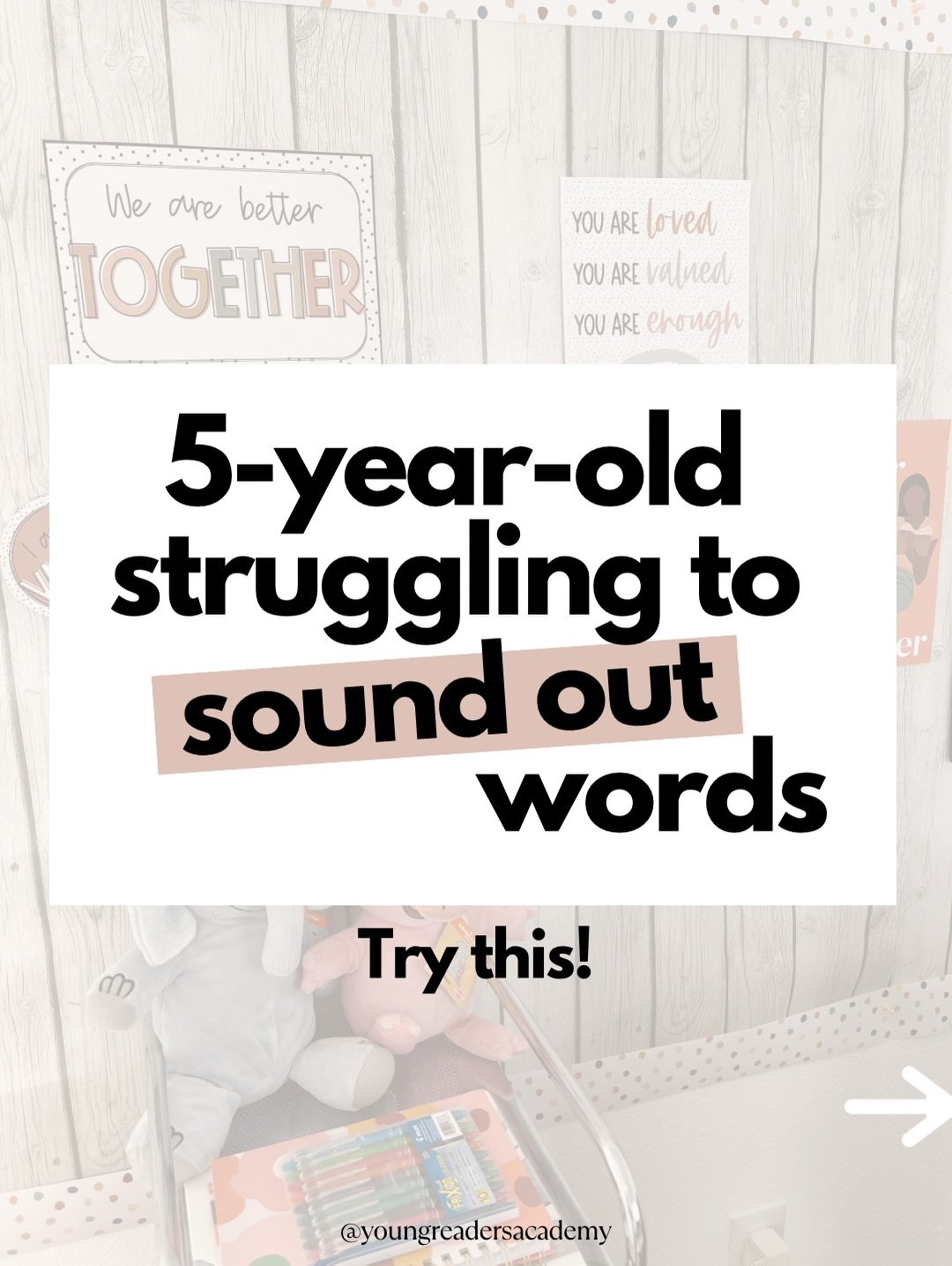 Try this activity at home if your kiddo struggles reading 3 letter words.

Need more support?

Comment FREE LESSON and I&rsquo;ll send over a free pre-recorded reading lesson + workbook! 👩🏻&zwj;🏫💻