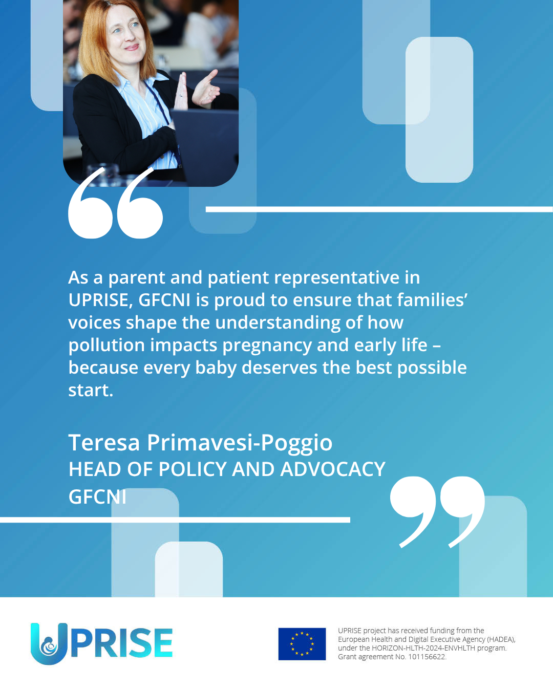 As a consortium member of UPRISE, the Global Foundation for the Care of Newborn Infants (GFCNI) plays a central role in coordinating this representation.