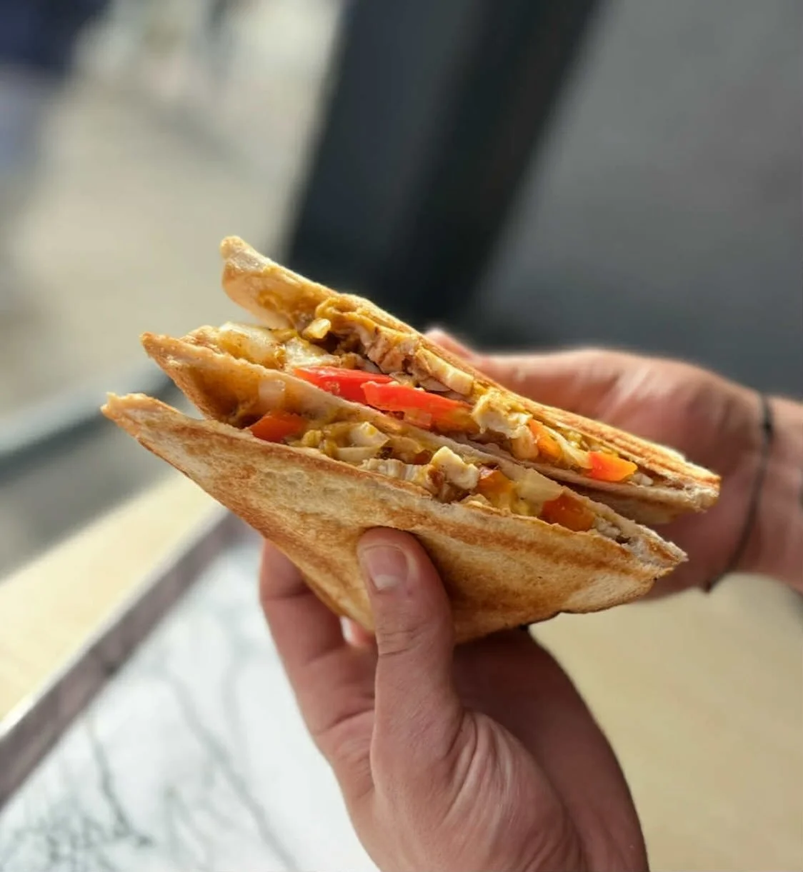 **NEW TOASTIE**
Created by @adfal1 he christened it The Ballsgrove Special 🤣 but introducing our SPICE BAG Toastie consisting of
👉seasoned chicken, onions &amp; peppers 
👉Cheese
👉Mc Donnells curry sauce 

It will not disappoint ☺️ 

#toastie #the