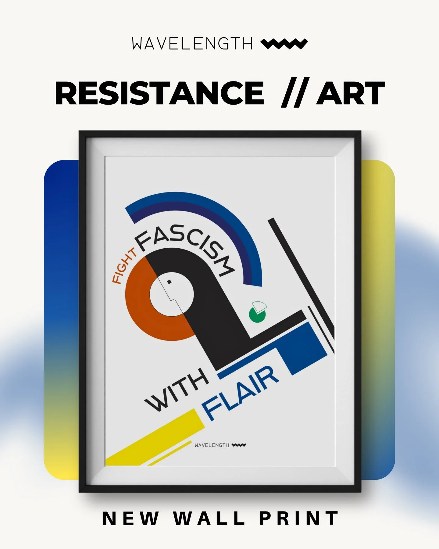 Fighting fascism doesn&rsquo;t have to be a slog &mdash; do it with FLAIR!
.
.
.
.
.
#resistance #wallart #artprint #newproduct #shopsmall #supportlocal #resistfascism