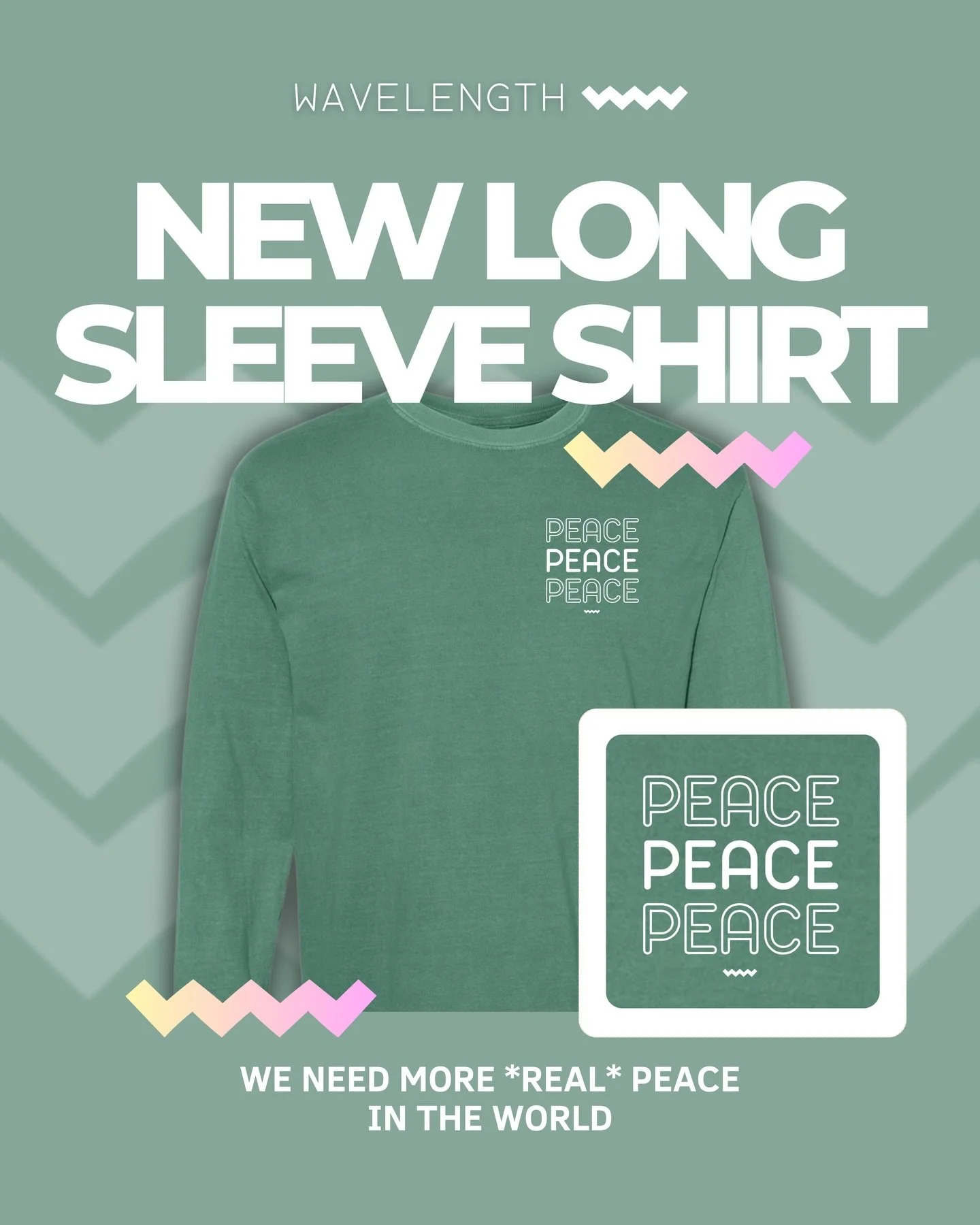Sport our newest long sleeve shirt if you&rsquo;re working to bring some *actual* peace to the world &mdash; not the made up FIFA award kind.

(If you know, you know. 😉✌️)
.
.
.
.
.
#PEACE #newproduct #longsleeveshirt #casualapparel #shopsmall #supp