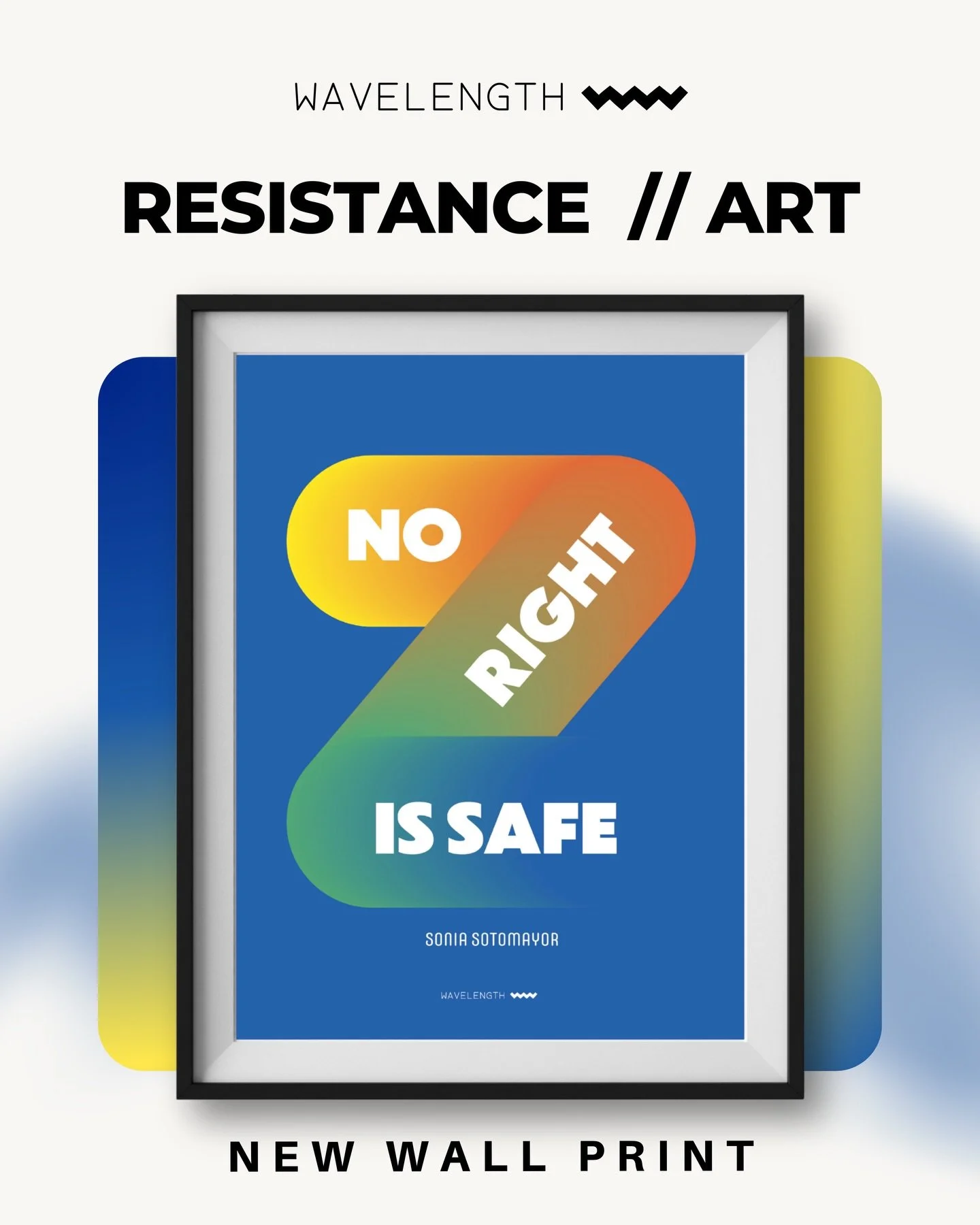 Supreme Court Justice Sonia Sotomayor warned us all that &ldquo;No right is safe&rdquo; as our civil liberties continue to be eroded.

This 11x14 print serves as a reminder and motivator to protect our rights.

Available in downtown Frederick at @mus