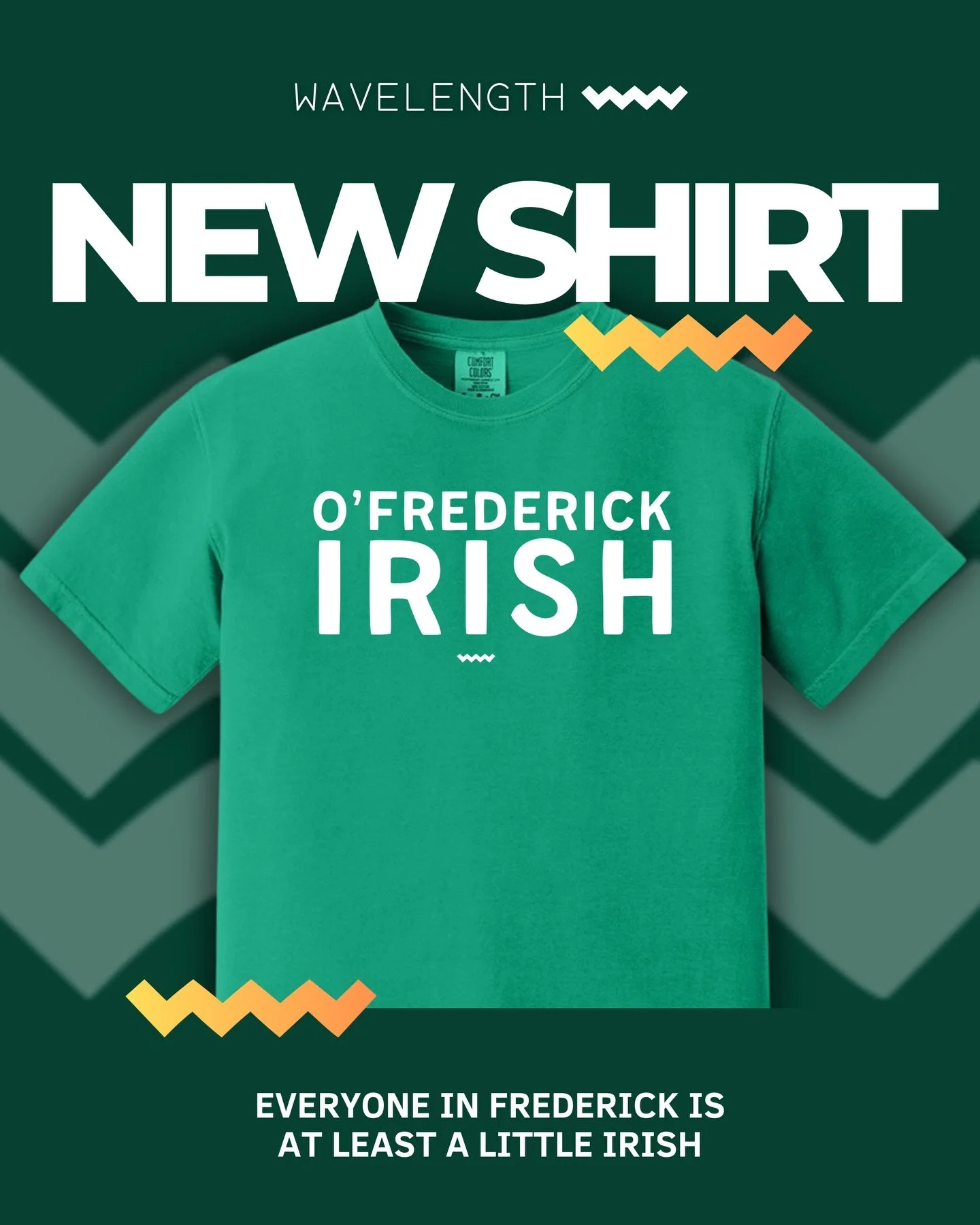 St. Paddy&rsquo;s Day is coming, and it turns out pretty much ☘️everyone☘️ in Frederick is at least a little Irish.

Get ready with plenty of green options from @wavelength.wear, in store and online.

122 N EAST STREET
SHAB ROW
DOWNTOWN FREDERICK, MD