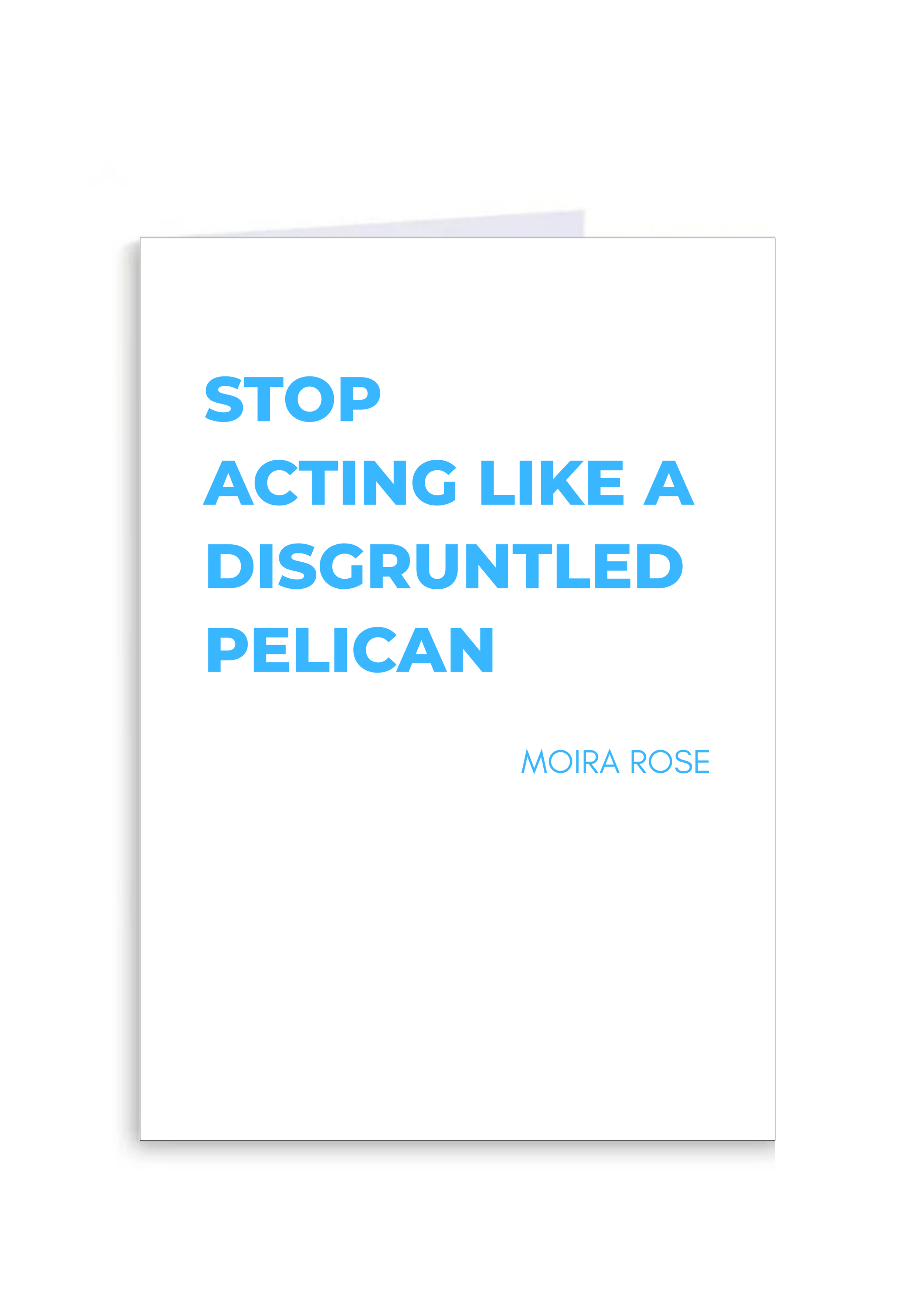 Disgruntled Pelican Greeting Card