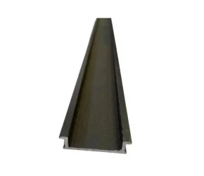 A black, triangular-shaped object with a flat top and tapered sides