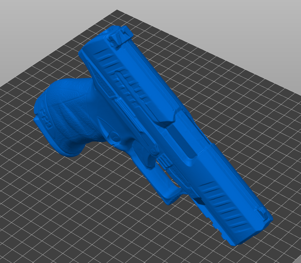 Walther PPQ M2 STL file download for 3D printing, non-functional handgun replica for safe training, holster molding, firearms instruction, and practice. Accurate, durable, and professional model.