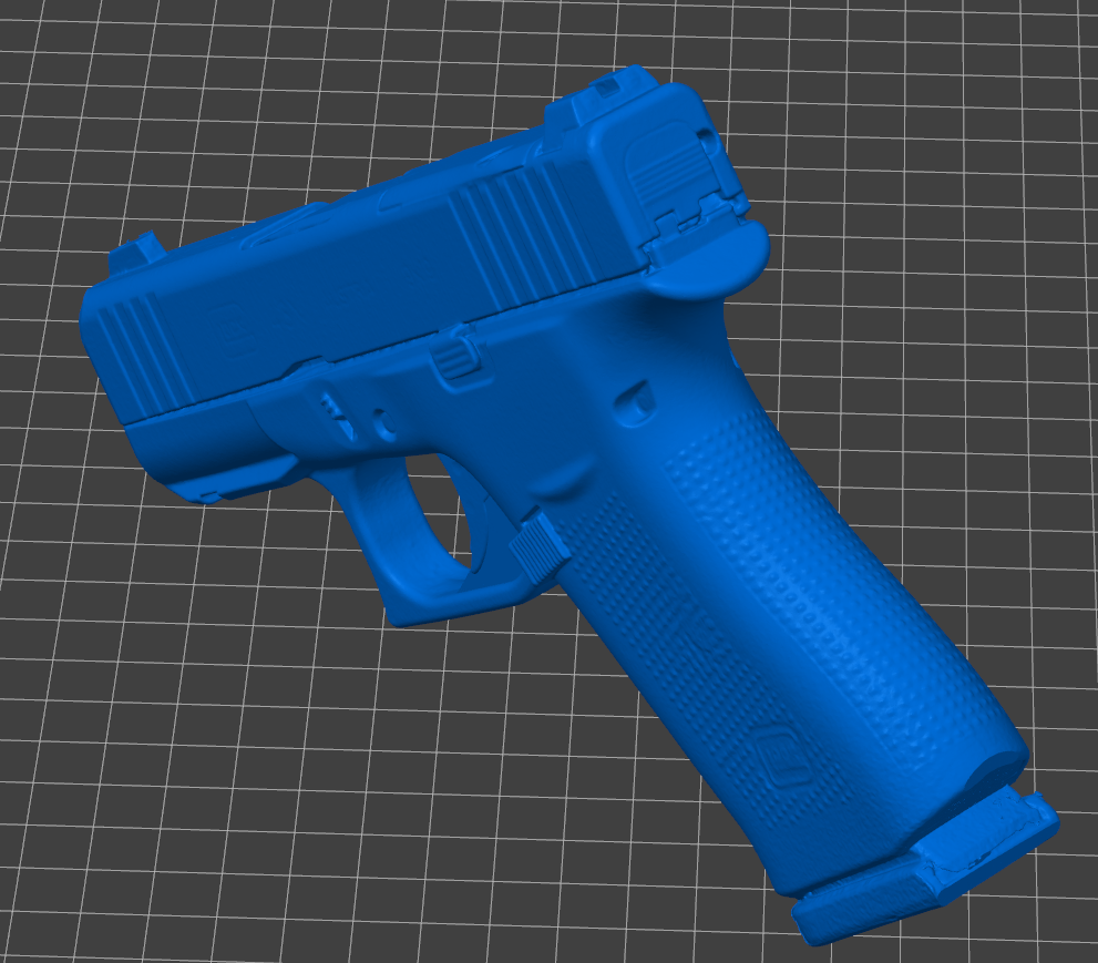 Glock 43X STL file for 3D printing, compact non-functional pistol replica designed for holster molding, firearms training, practice, and safe use in instruction or hobby projects.