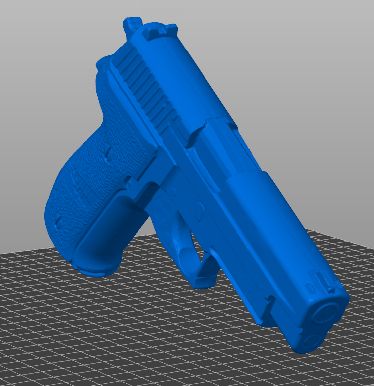 STL file of Sig Sauer P226 MK25 replica, designed for 3D printing safe non-functional training models, holster molding, practice, and display use. Precision scanned and detailed for accuracy.