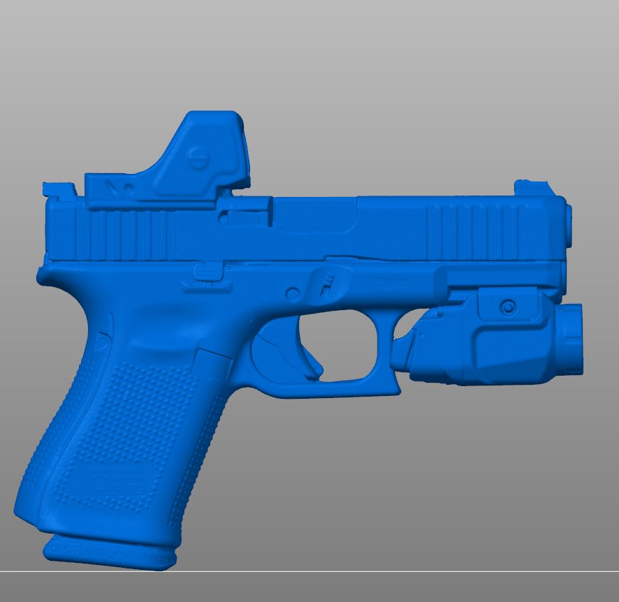 Glock 19 Gen 5 w/ Trijicon RMR-HD and Streamlight TLR-7A Exact Scale High Definition 3D Scan - Digital Download
