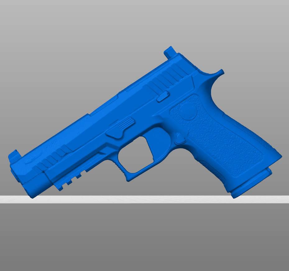 Sig Sauer P320 XFull 3D model, P320 XFull STL file, 1:1 scale pistol replica, holster mold, solid XFull 3D print