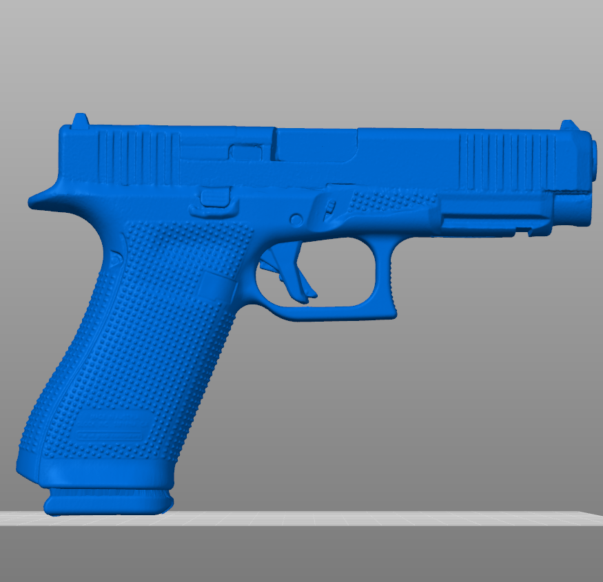 Glock 17 Gen 6 3D model, Glock 17 Gen 6 STL file, Glock 17 training aid, holster mold model, 1:1 scale printable gun replica, accurate dimensions, solid Glock 17 Gen 6 3D print file