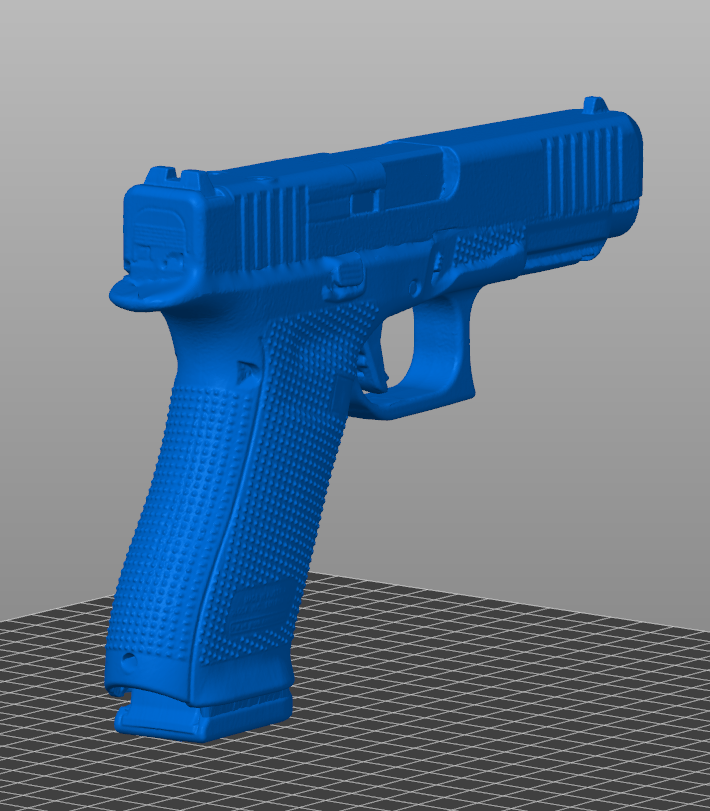 Glock 17 Gen 6 3D model, Glock 17 Gen 6 STL file, Glock 17 training aid, holster mold model, 1:1 scale printable gun replica, accurate dimensions, solid Glock 17 Gen 6 3D print file