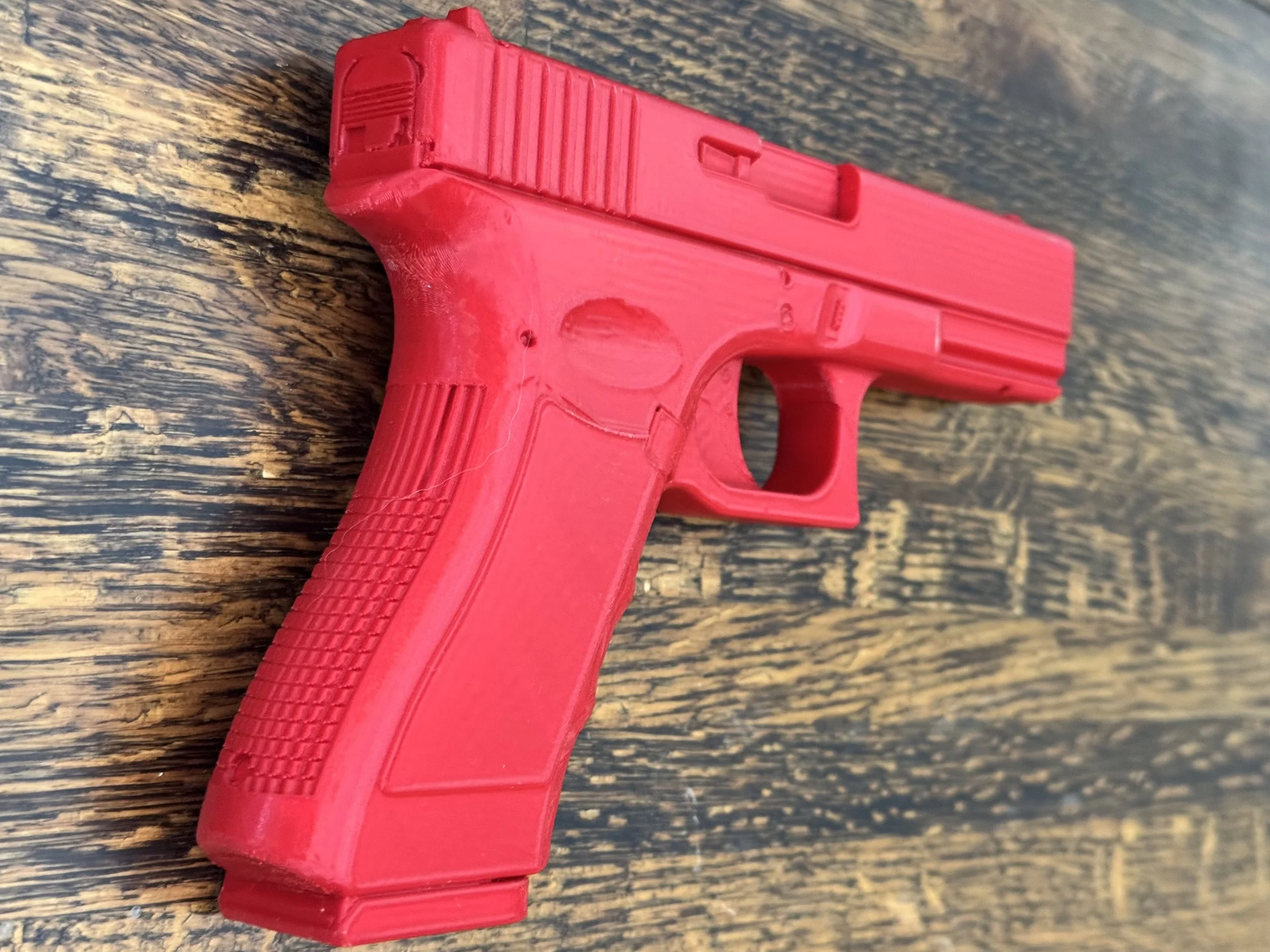 Full-weight Glock 17 Gen 3 replica, solid 3D-printed training gun, 1:1 scale model, holster fit test aid, dry fire practice Glock, realistic Glock 17 dummy gun
