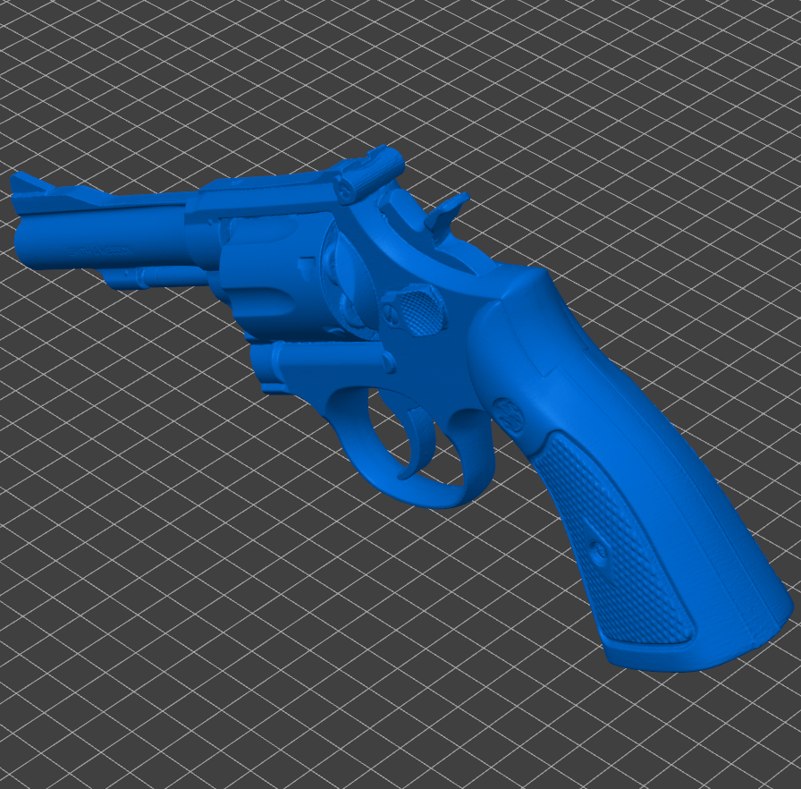 Smith & Wesson Model 15 Revolver 3D model, S&W 15 STL file, .38 Special training aid, holster mold, 1:1 scale printable replica, accurate dimensions, solid 3D print file