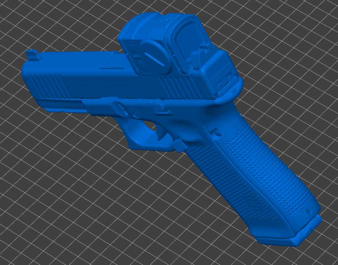 Glock 17 Gen 5 ACRO P2 3D model, Glock 17 Gen 5 ACRO P2 STL file, Glock 17 training aid, holster mold model, 1:1 scale printable gun replica, accurate dimensions, solid Glock 17 Gen 5 3D print file