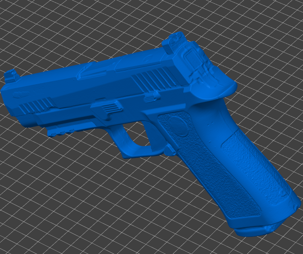Sig Sauer P320 XFull 3D model, P320 XFull STL file, 1:1 scale pistol replica, holster mold, solid XFull 3D print