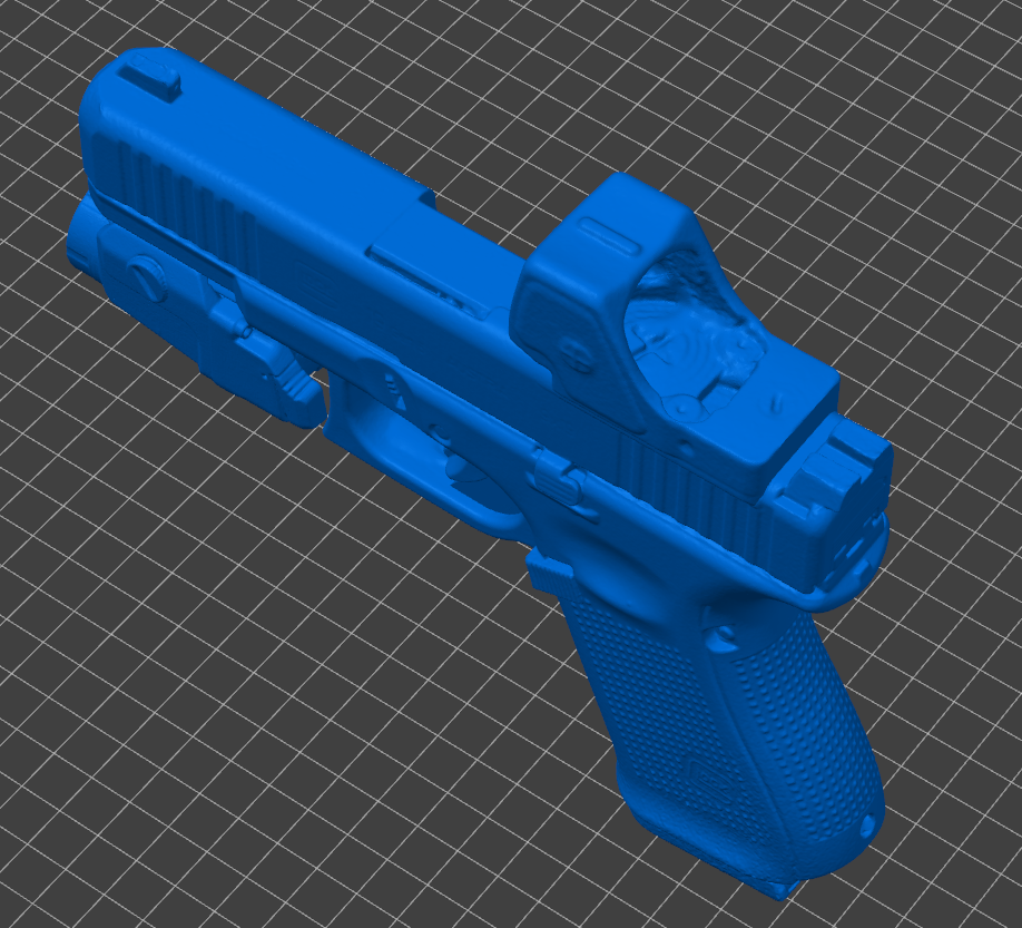 Glock 19 Gen 5 RMR HD TLR-7A 3D model, Glock 19 Gen 5 RMR HD TLR-7A STL file, Glock 19 training aid, holster mold model, 1:1 scale printable gun replica, solid Glock 19 Gen 5 3D print