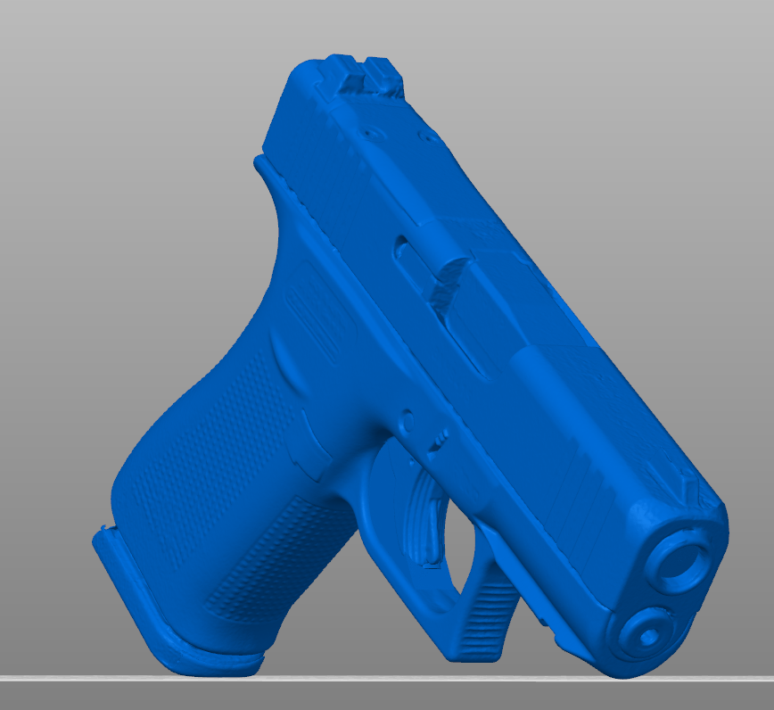 Glock 43X STL file for 3D printing, compact non-functional pistol replica designed for holster molding, firearms training, practice, and safe use in instruction or hobby projects.
