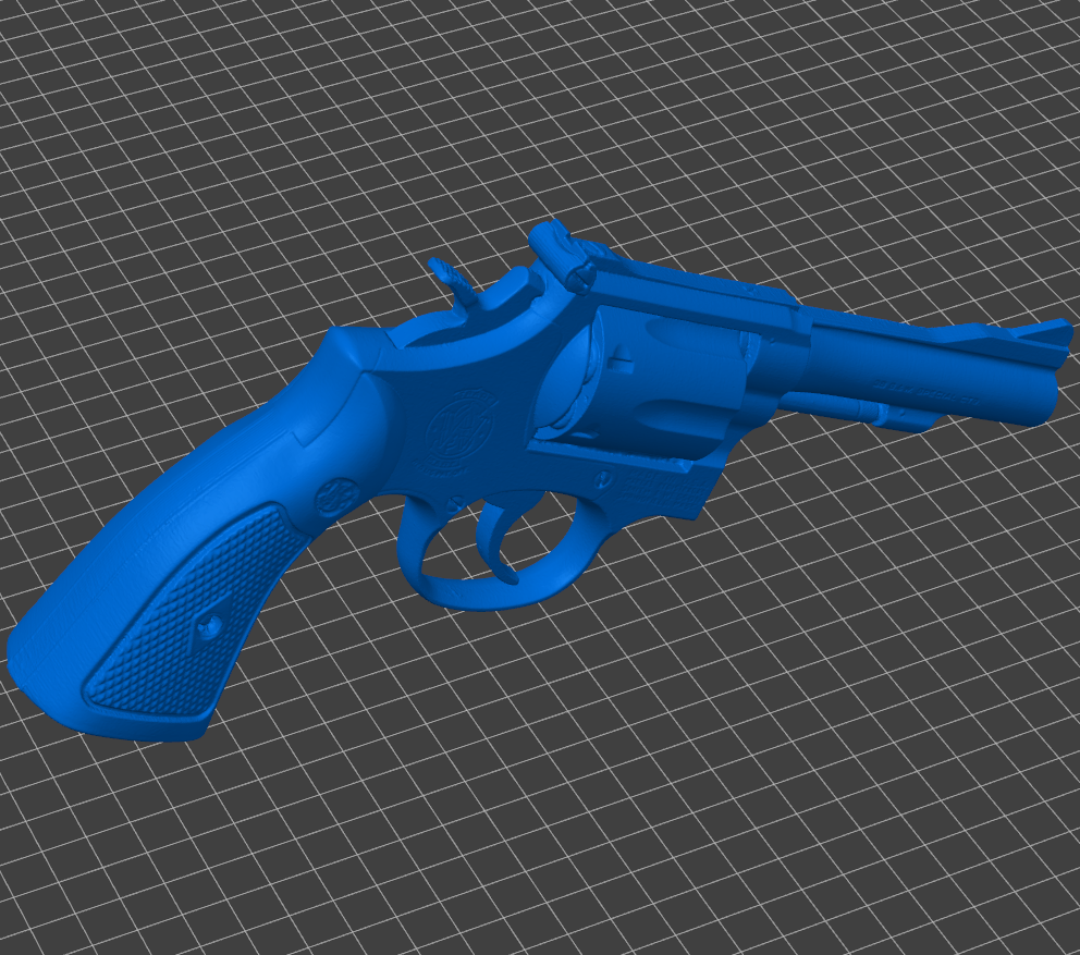 Smith & Wesson Model 15 Revolver 3D model, S&W 15 STL file, .38 Special training aid, holster mold, 1:1 scale printable replica, accurate dimensions, solid 3D print file