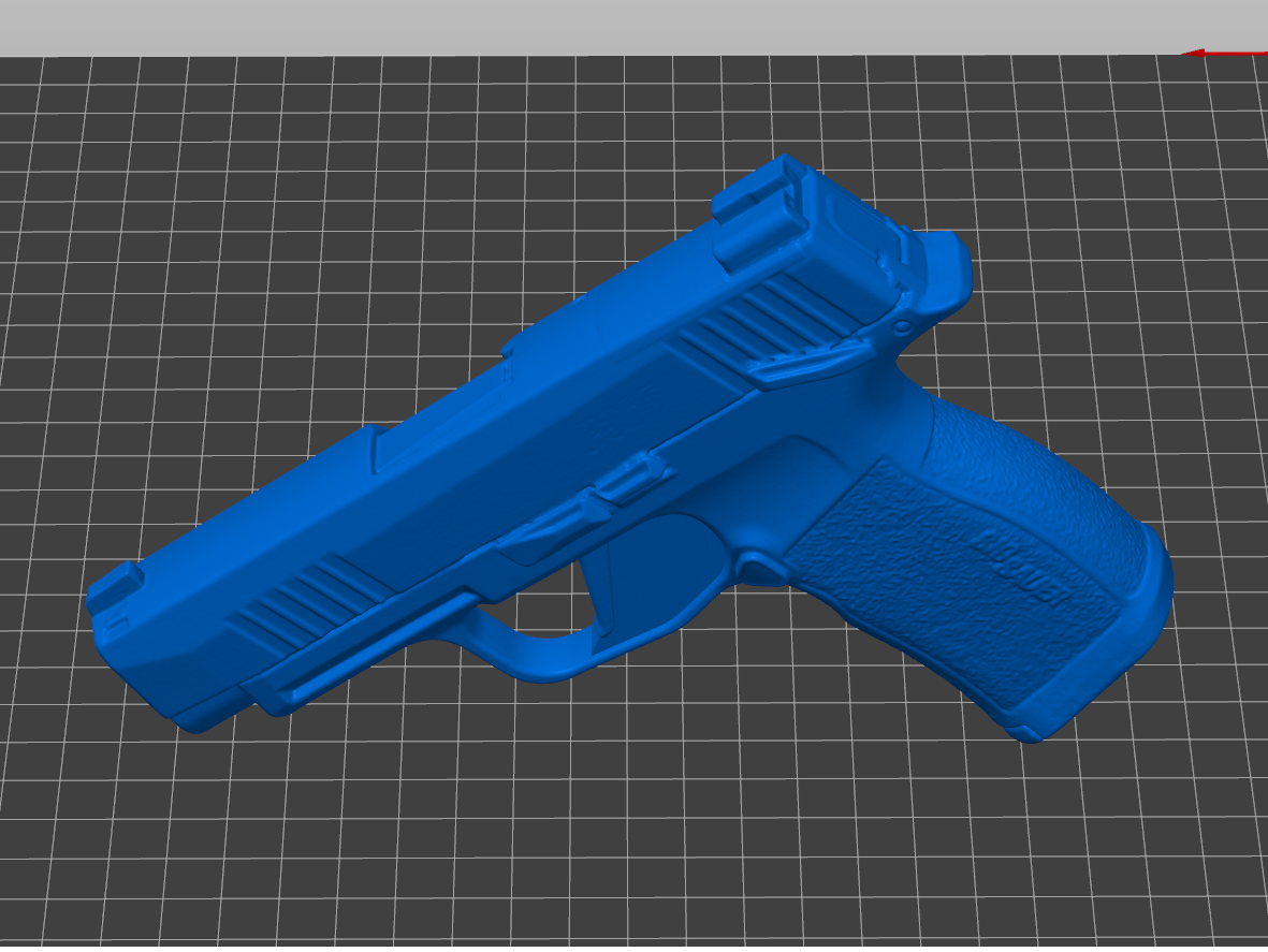 Sig Sauer P365 XL 3D model, P365 XL STL file, Sig P365 XL training aid, holster mold model, 1:1 scale printable gun replica, accurate dimensions, solid P365 XL 3D print file